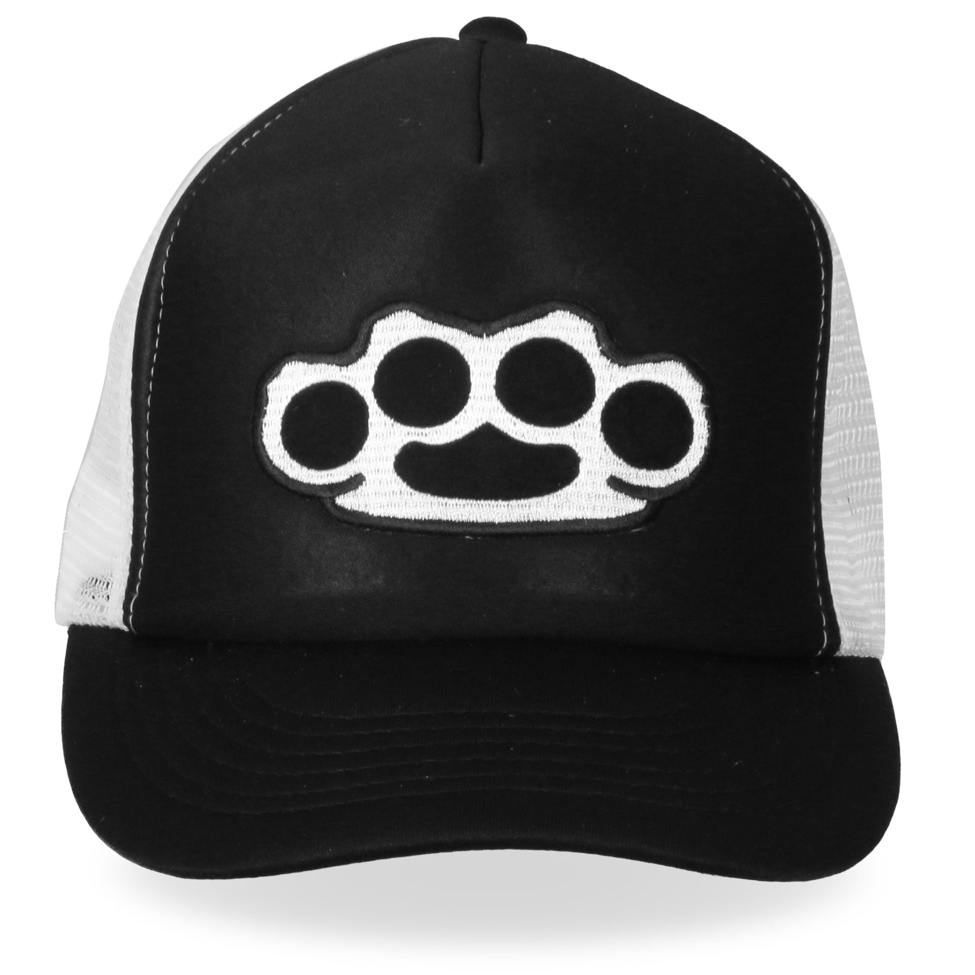 GSH1009 Knuckles Black and White Trucker Hat