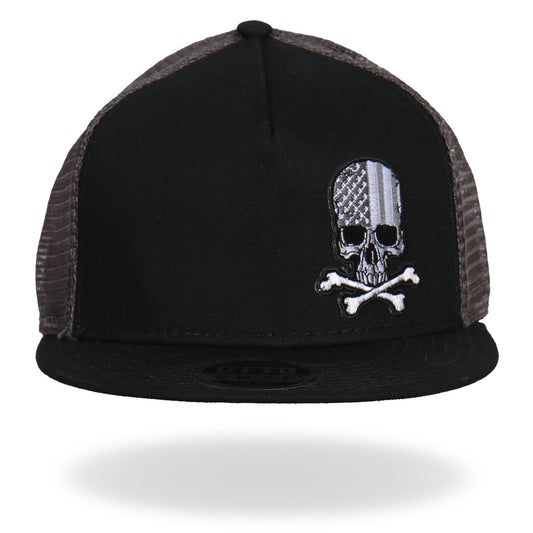 GSH2004 Flag Skull Snap Back Ball Hat