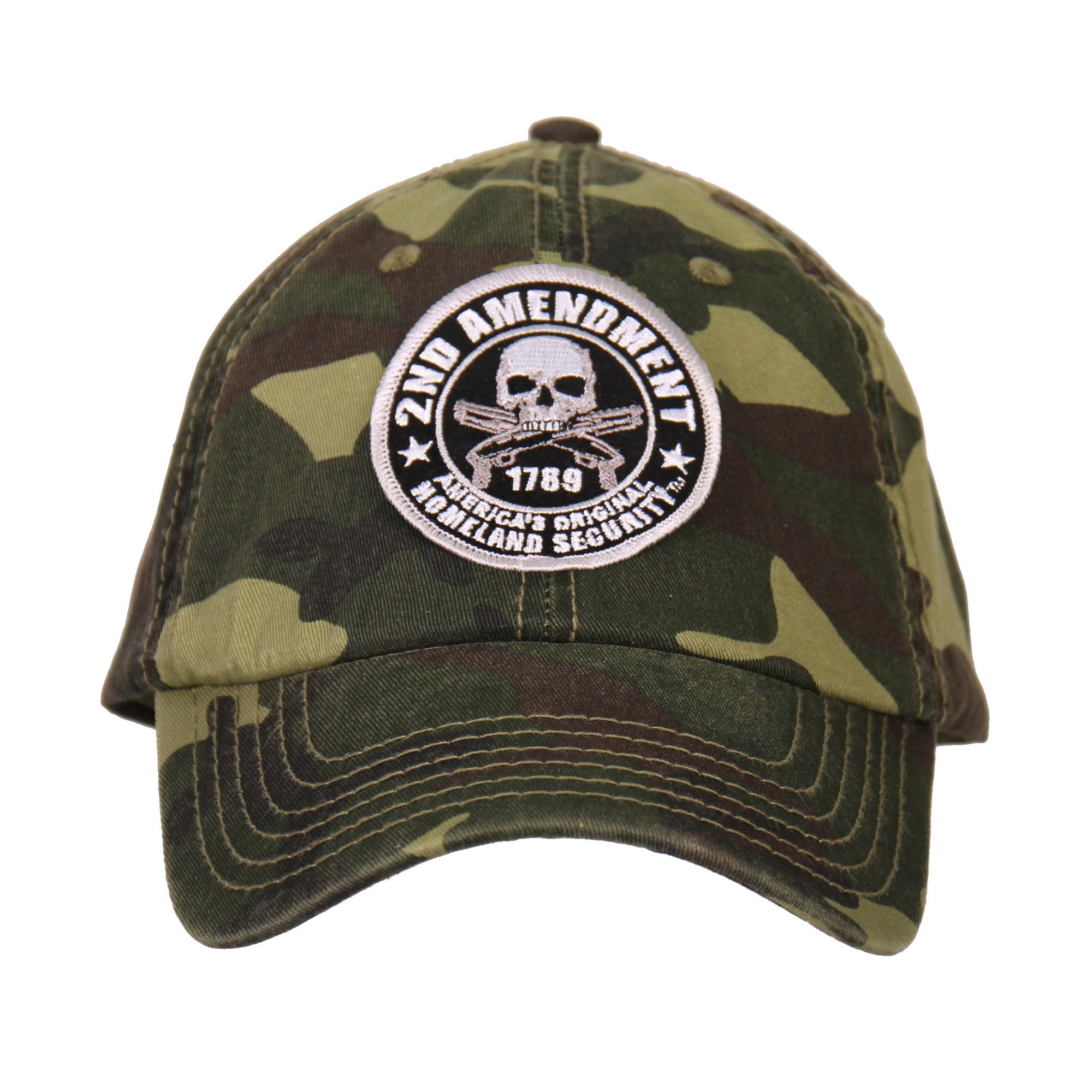 GSH3001 2nd Amendment Washed Camo Ball Cap