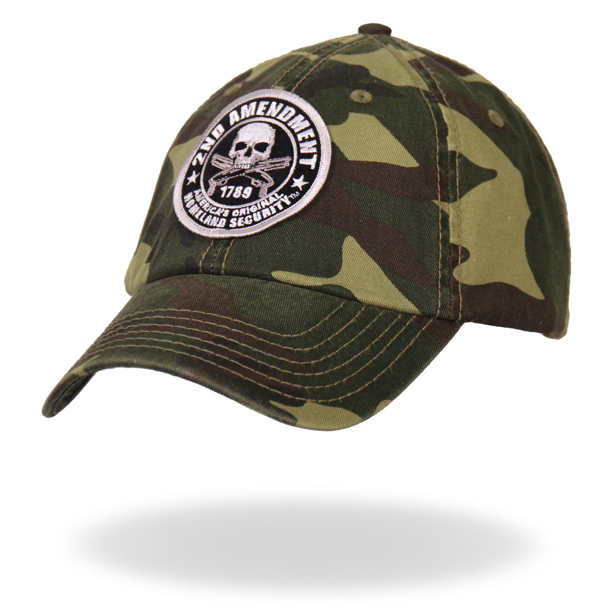GSH3001 2nd Amendment Washed Camo Ball Cap
