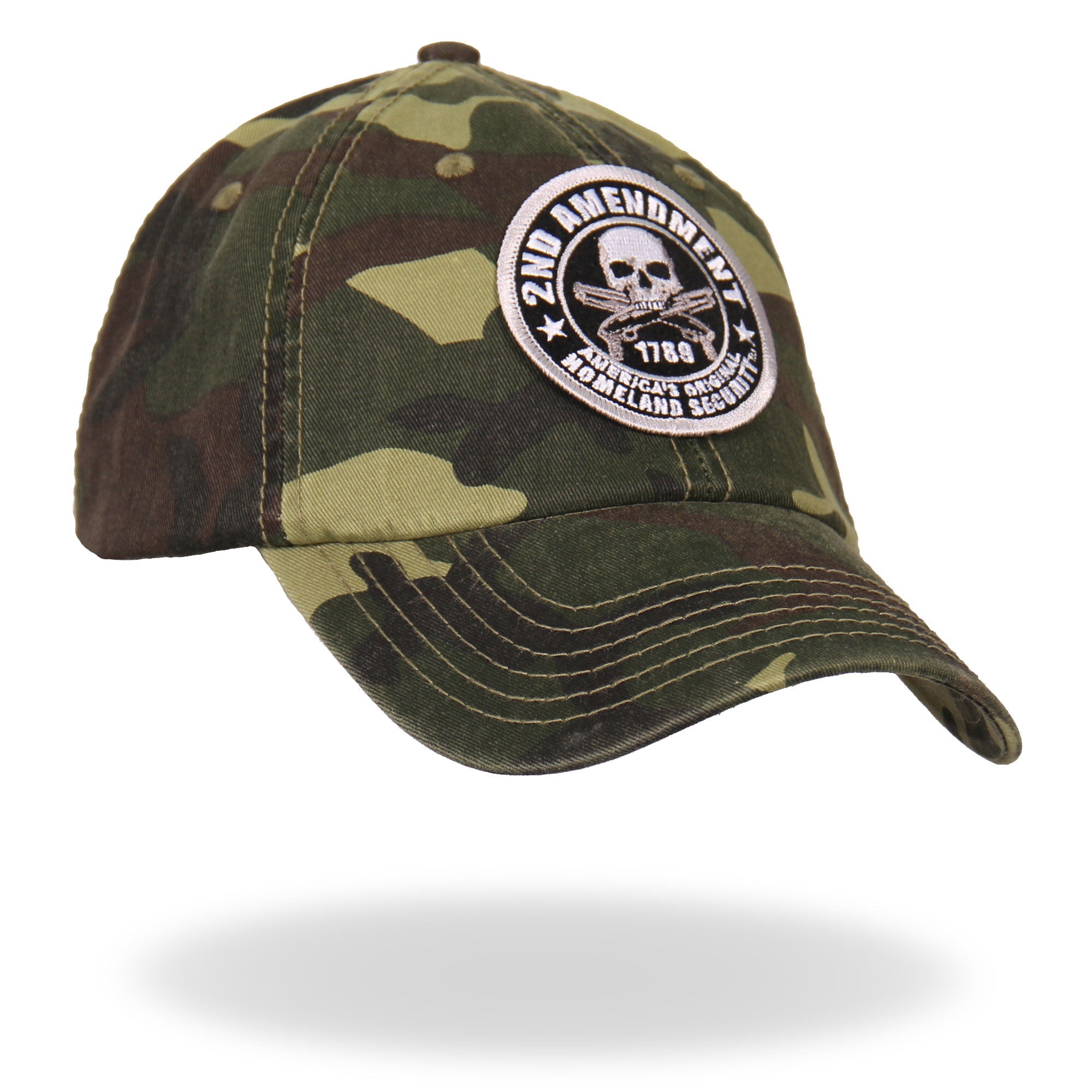GSH3001 2nd Amendment Washed Camo Ball Cap