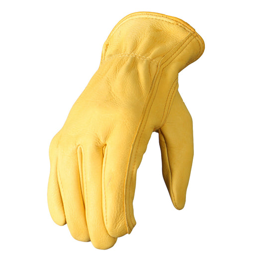 GVD1012 Gold Deerskin Leather Driving Gloves