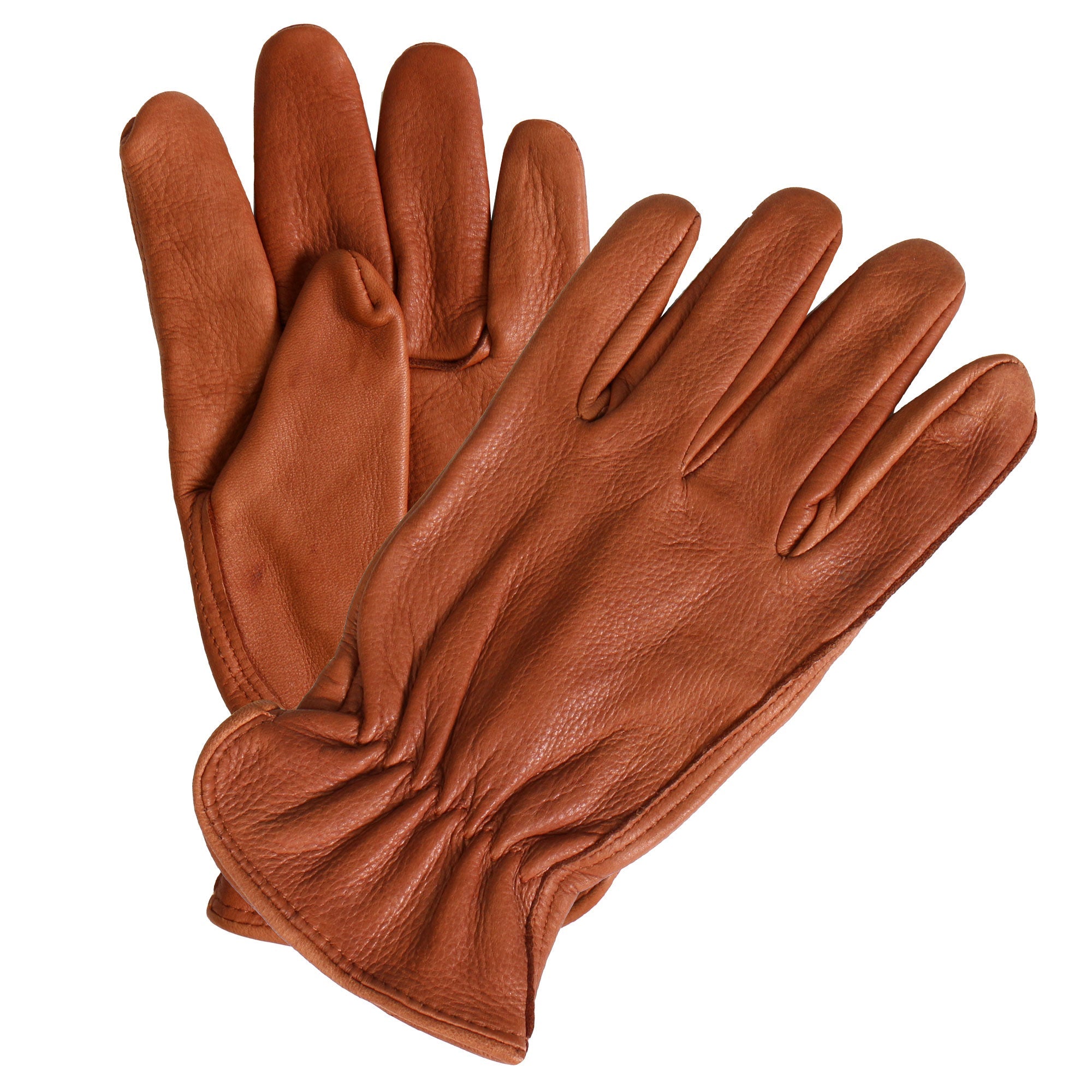 GVD1013 Brown Deerskin Leather Driving Gloves