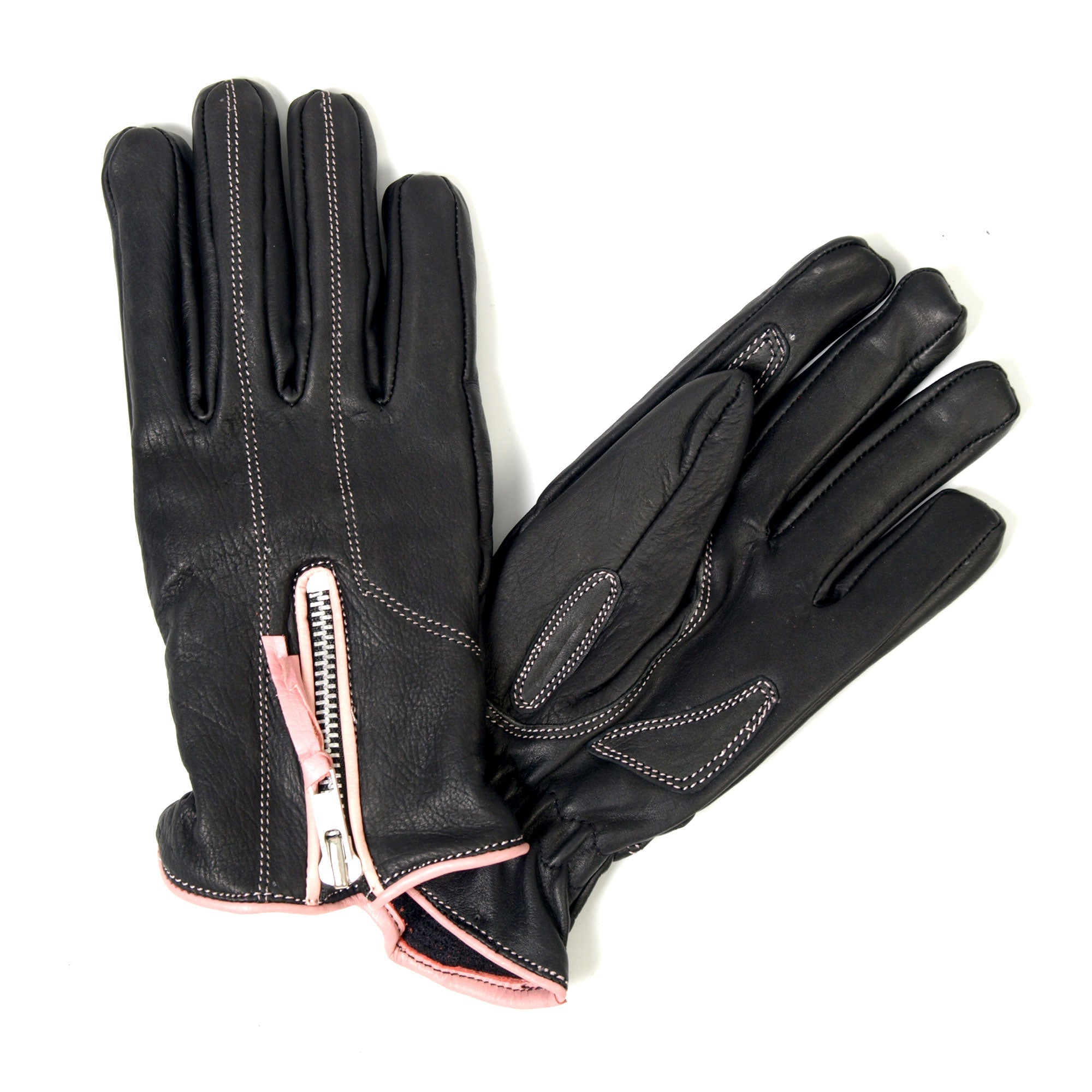 GVL1009 Ladies Driving Gloves with Pink Piping