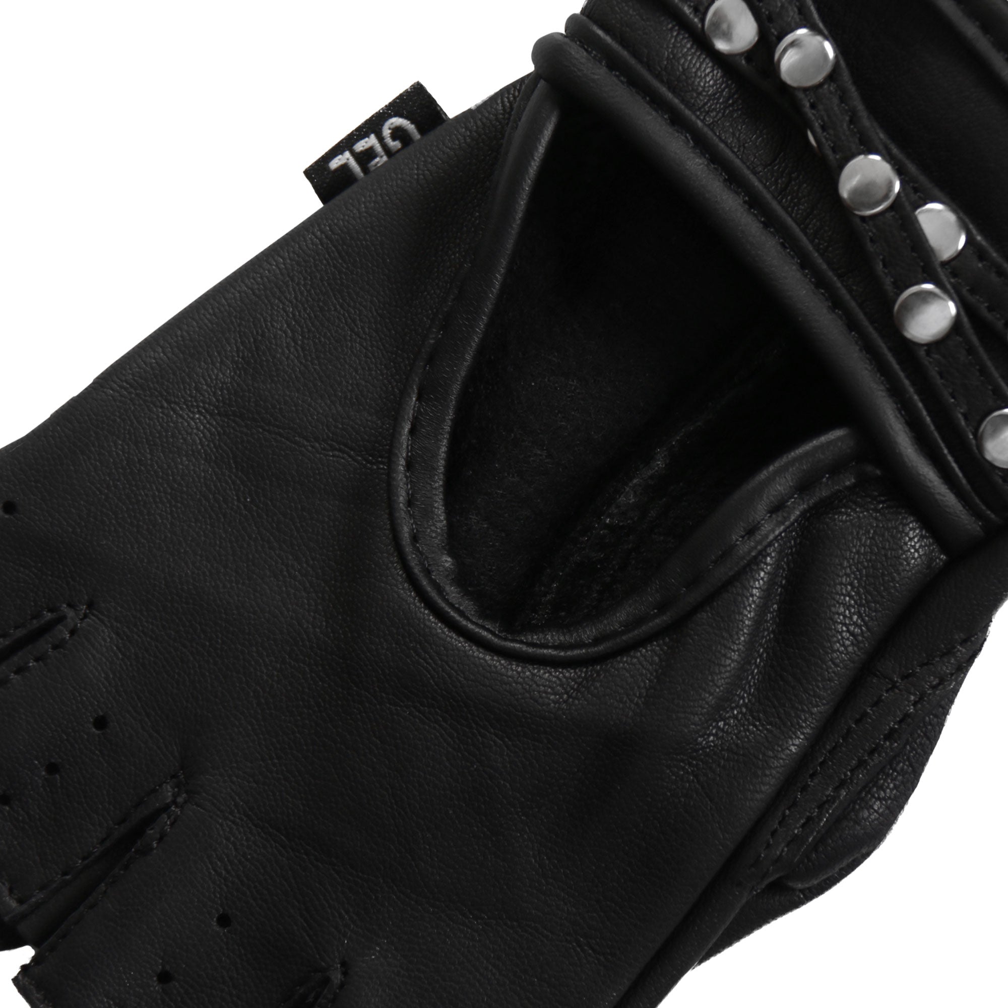 GVL1010 Ladies Fingerless Gel Palm Gloves with Studs