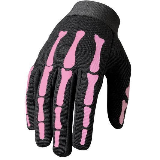GVL2006 Pink Skeleton Ladies Mechanics Gloves