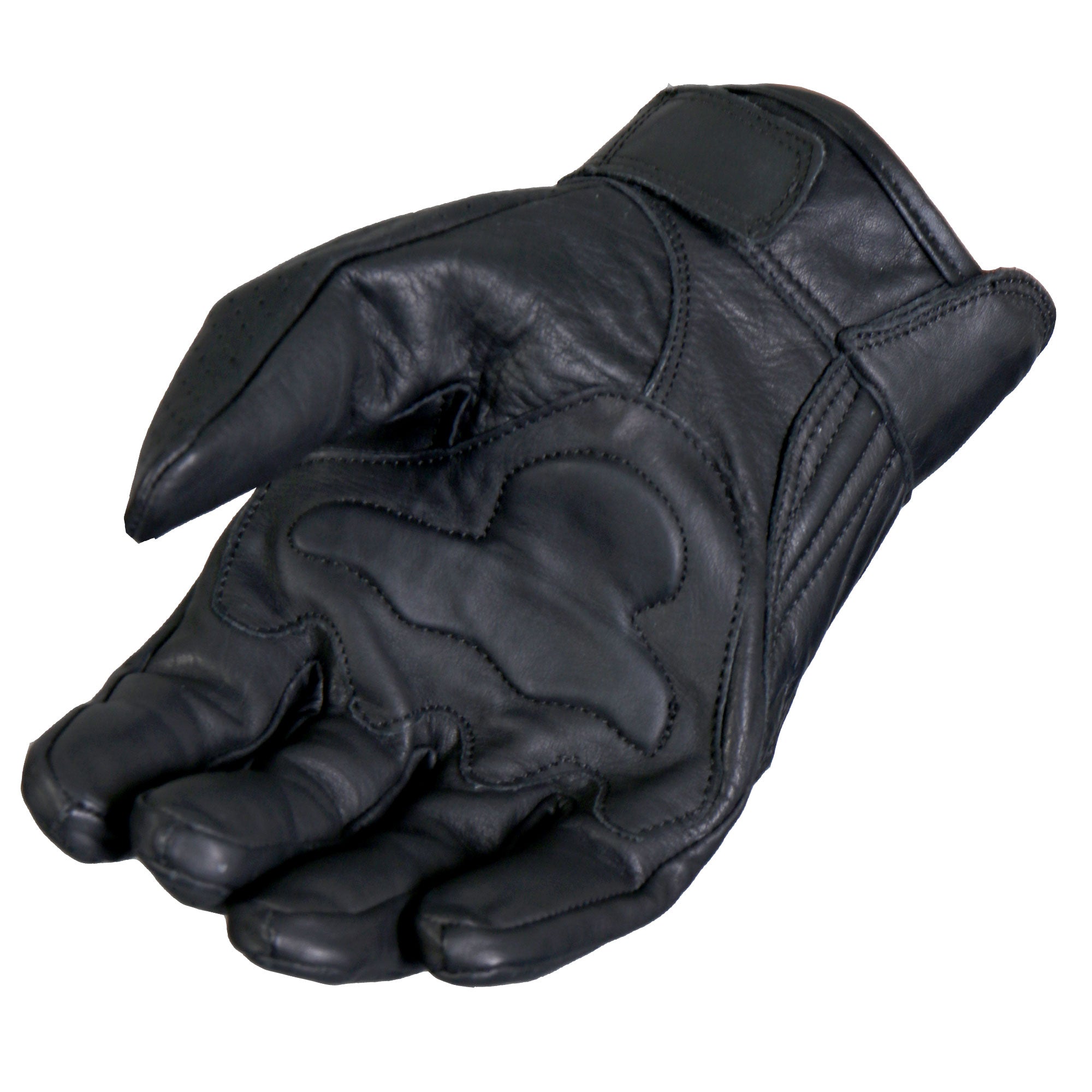 GVM1023 Naked Leather Vented Knuckle Guard Gloves