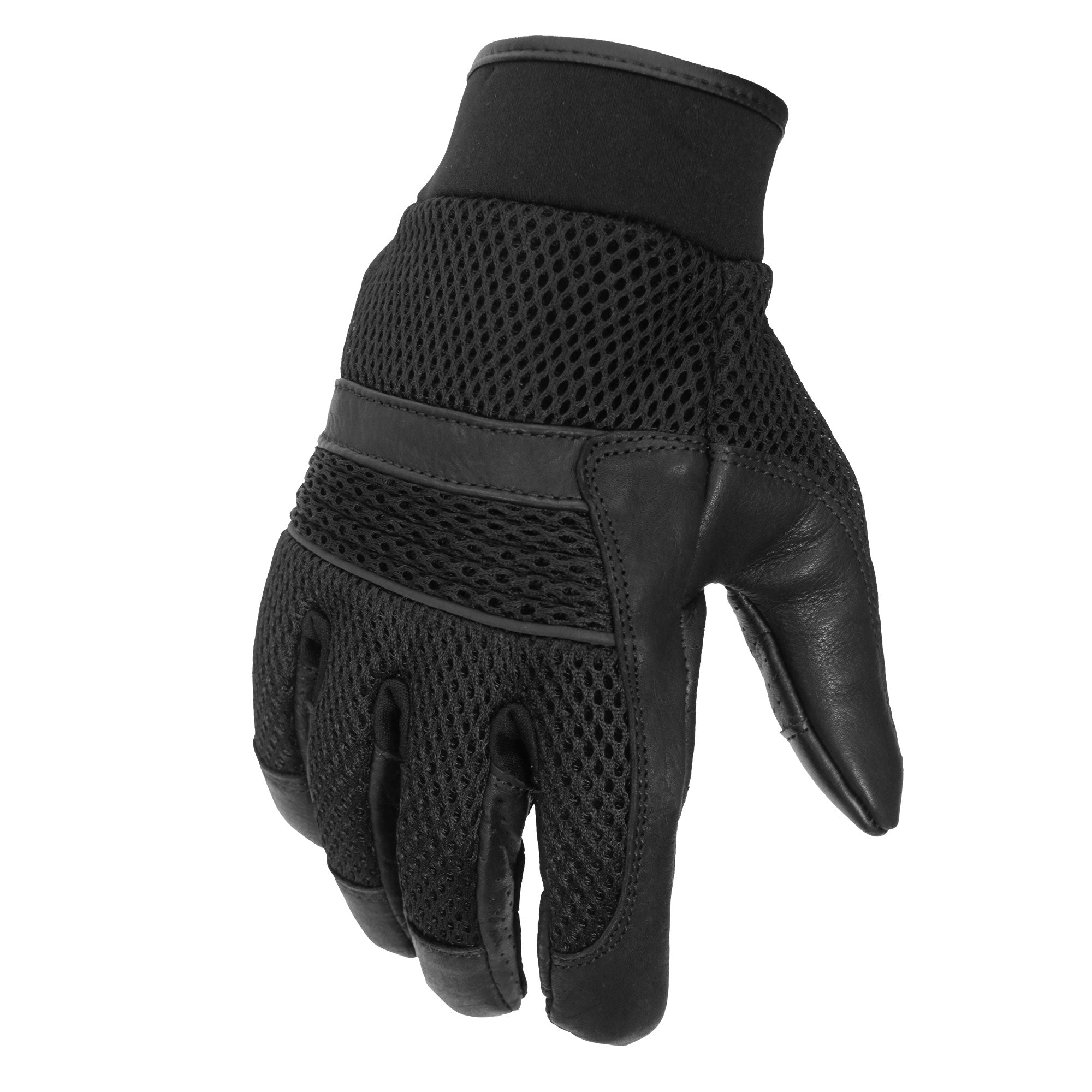 GVM1027 Mens Mesh and Leather Gloves with Piping