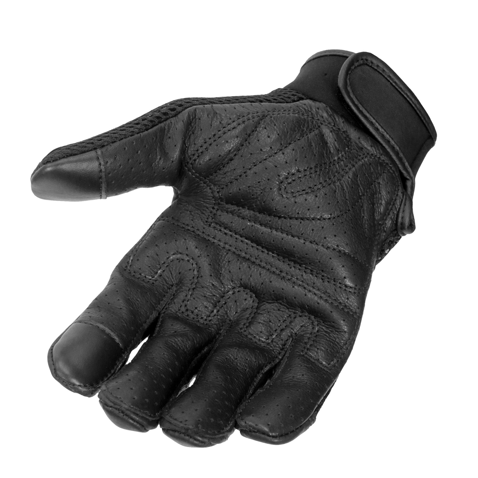 GVM1027 Mens Mesh and Leather Gloves with Piping