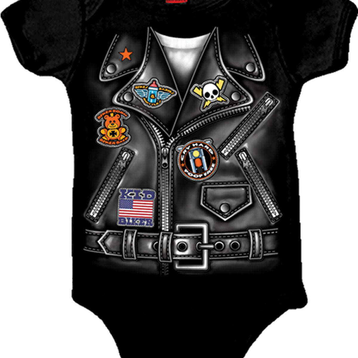 GYS1036 Boys Leather Jacket Baby Bodysuits