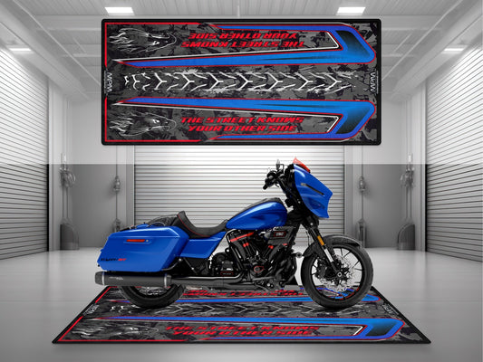 MPM Motorcycle Mat for Touring Motorcycle "The Street Knows Your Other Side" - MM4315