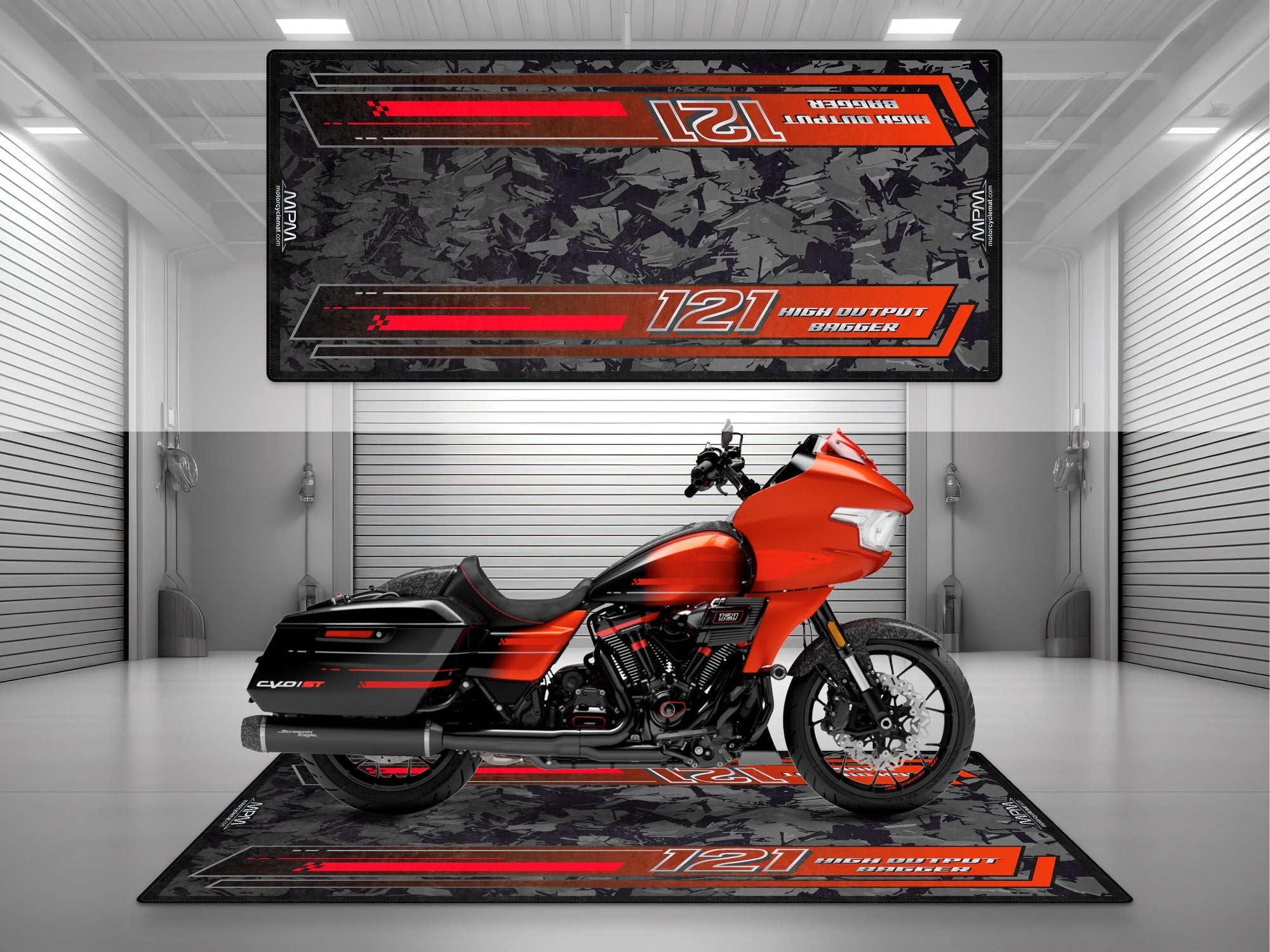 MPM Motorcycle Mat for Touring Motorcycle "High Output Bagger" - MM4287