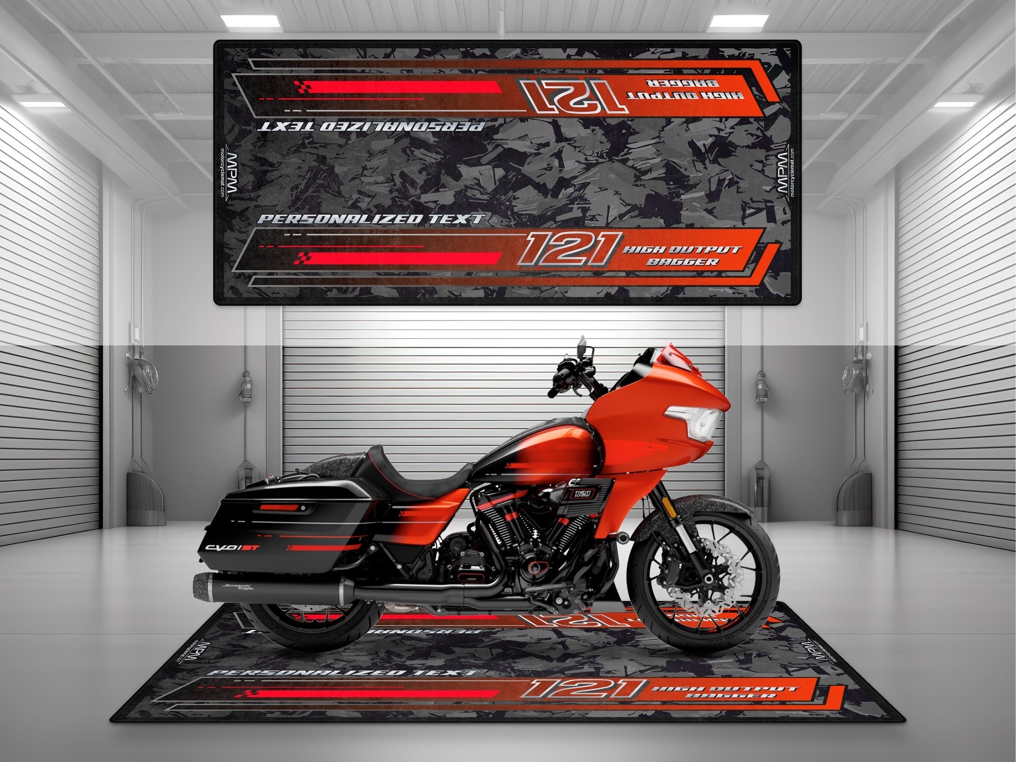 MPM Motorcycle Mat for Touring Motorcycle "High Output Bagger" - MM4287