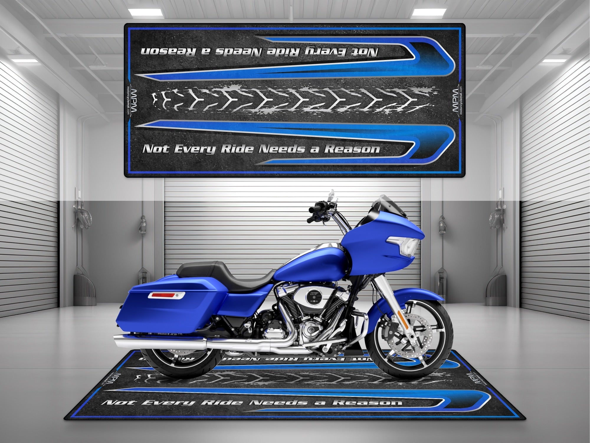 MPM Motorcycle Mat for Touring Motorcycle "Not Every Ride Needs a Reason" - MM4312