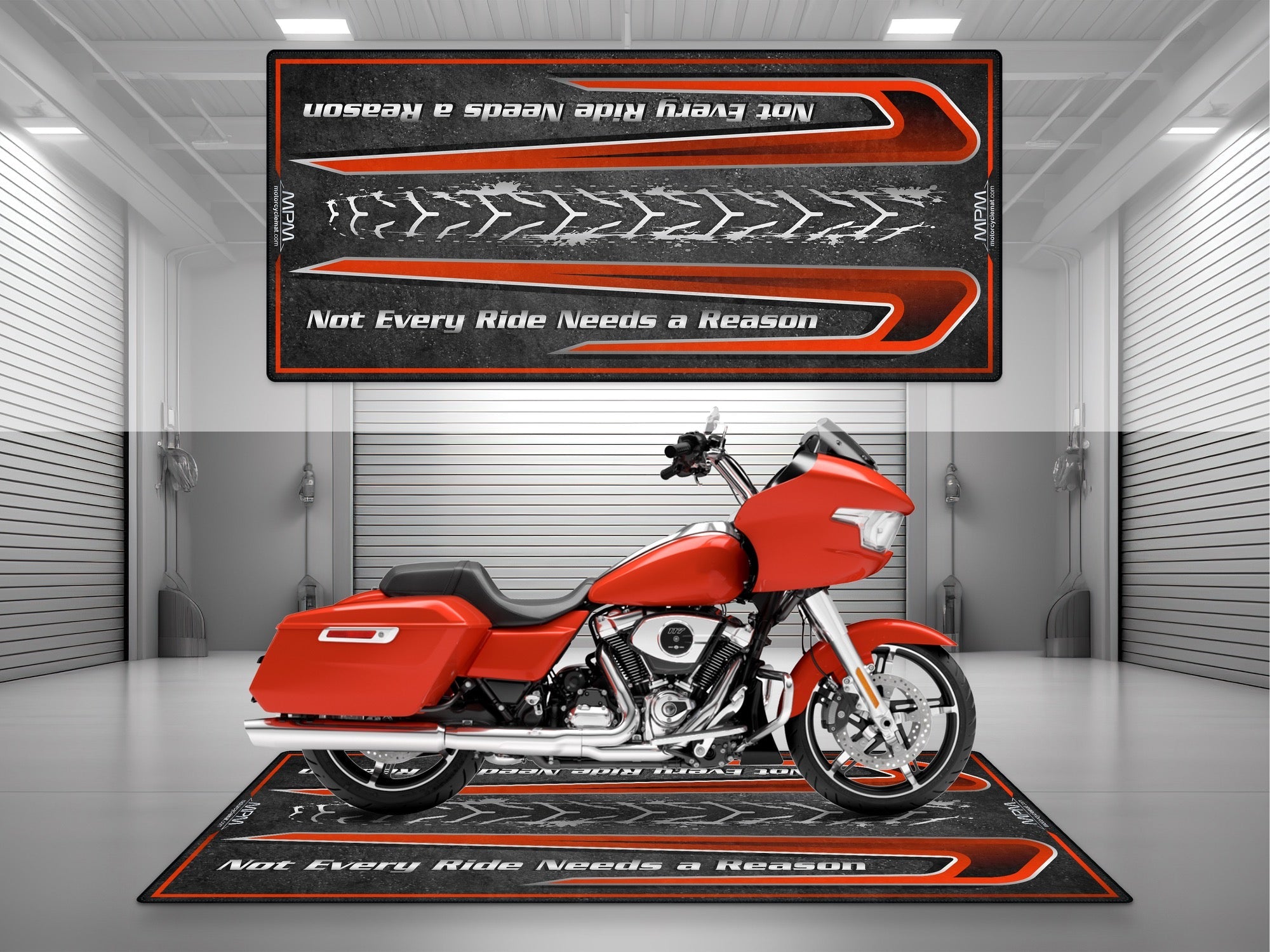MPM Motorcycle Mat for Touring Motorcycle "Not Every Ride Needs a Reason" - MM4312