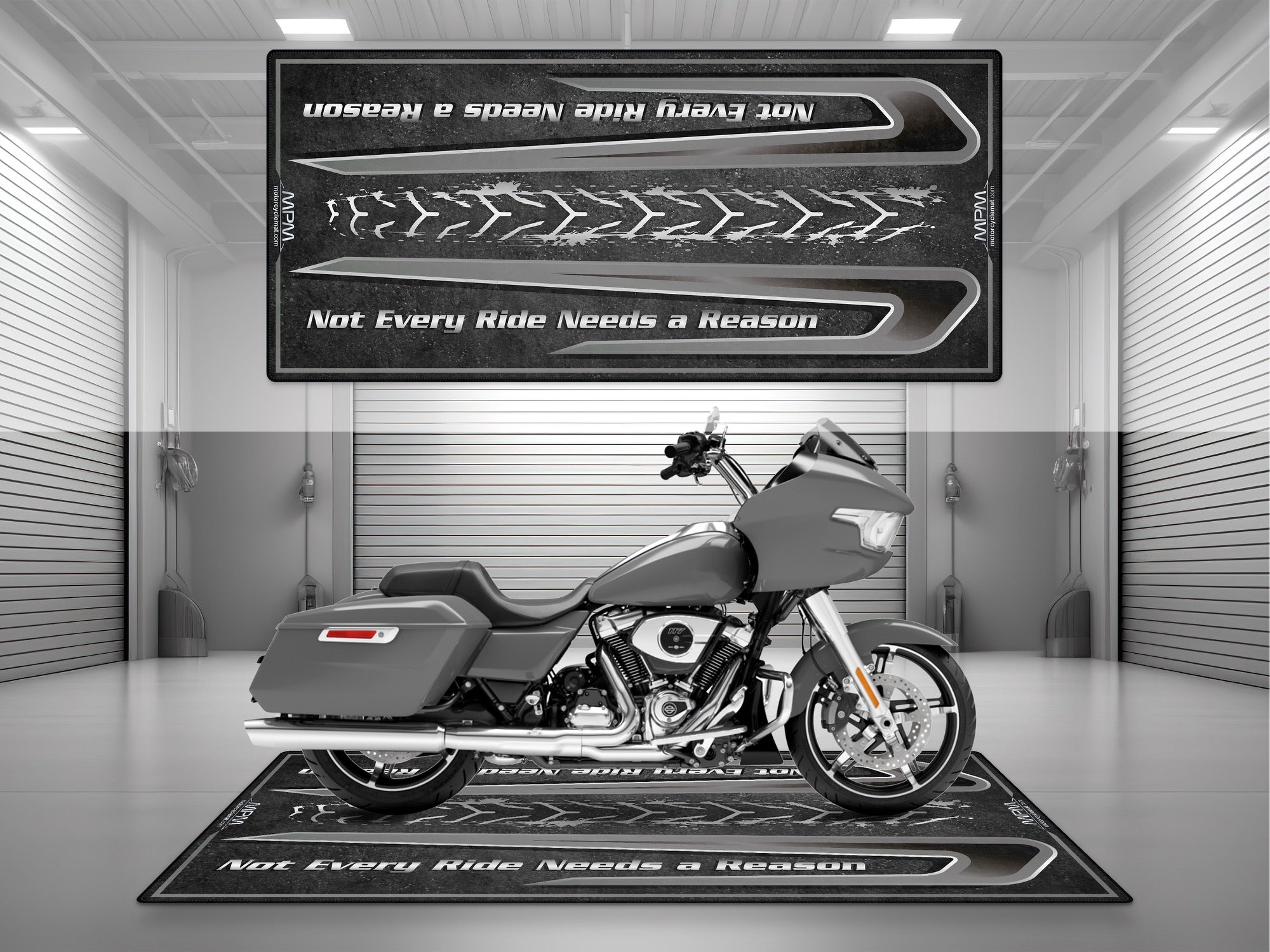 MPM Motorcycle Mat for Touring Motorcycle "Not Every Ride Needs a Reason" - MM4312