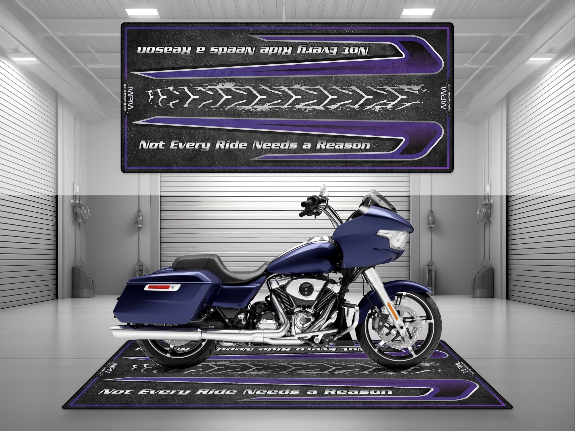 MPM Motorcycle Mat for Touring Motorcycle "Not Every Ride Needs a Reason" - MM4312
