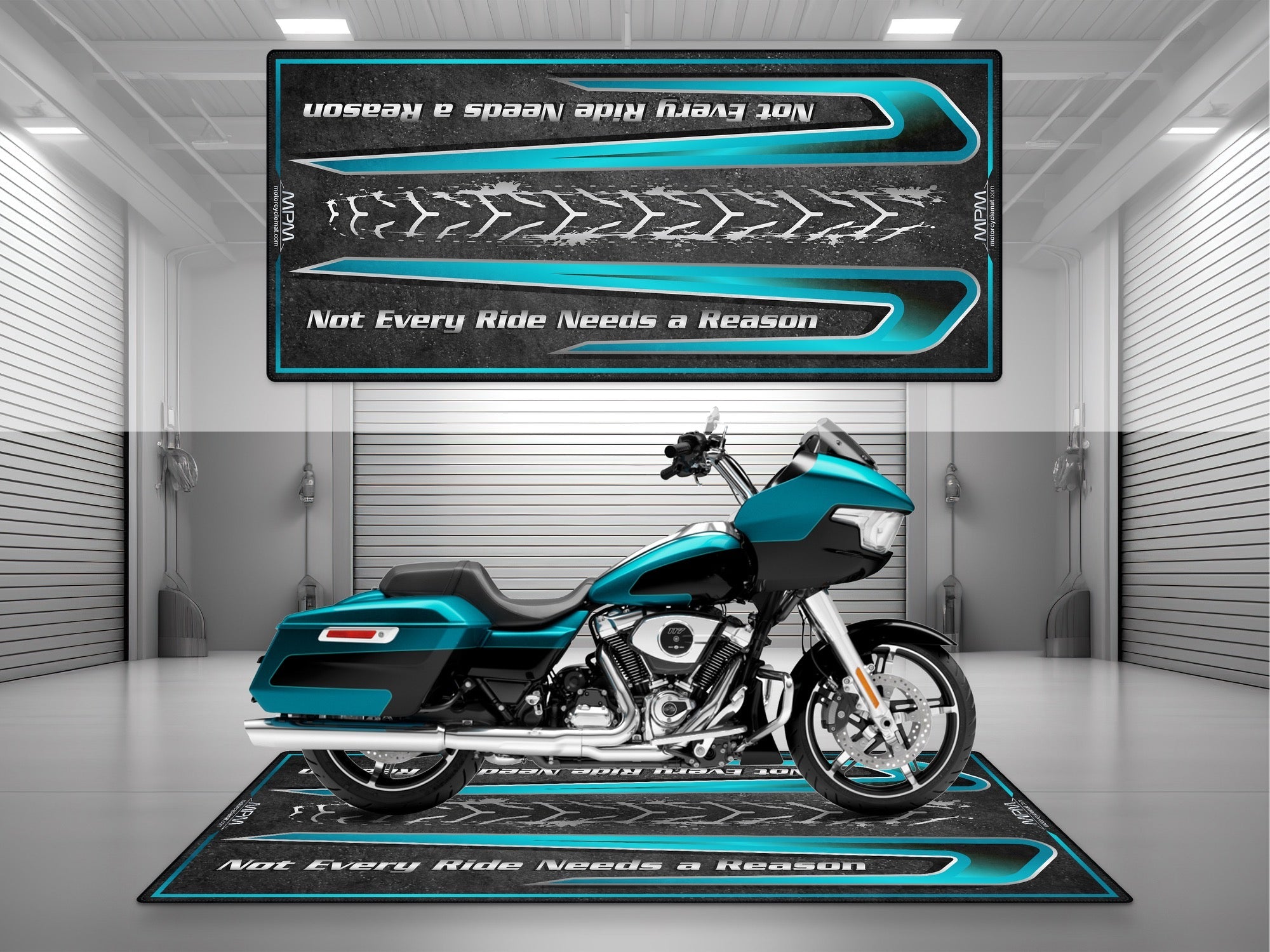 MPM Motorcycle Mat for Touring Motorcycle "Not Every Ride Needs a Reason" - MM4312