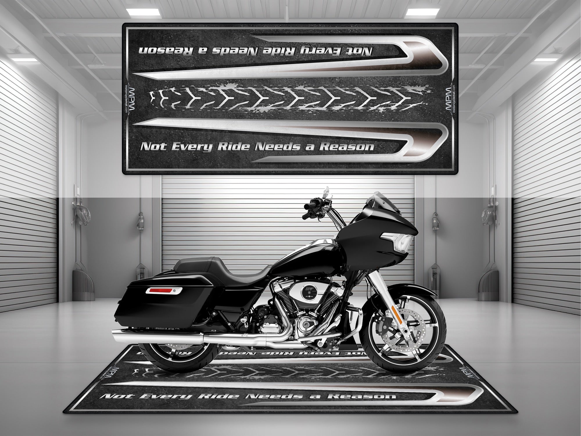 MPM Motorcycle Mat for Touring Motorcycle "Not Every Ride Needs a Reason" - MM4312