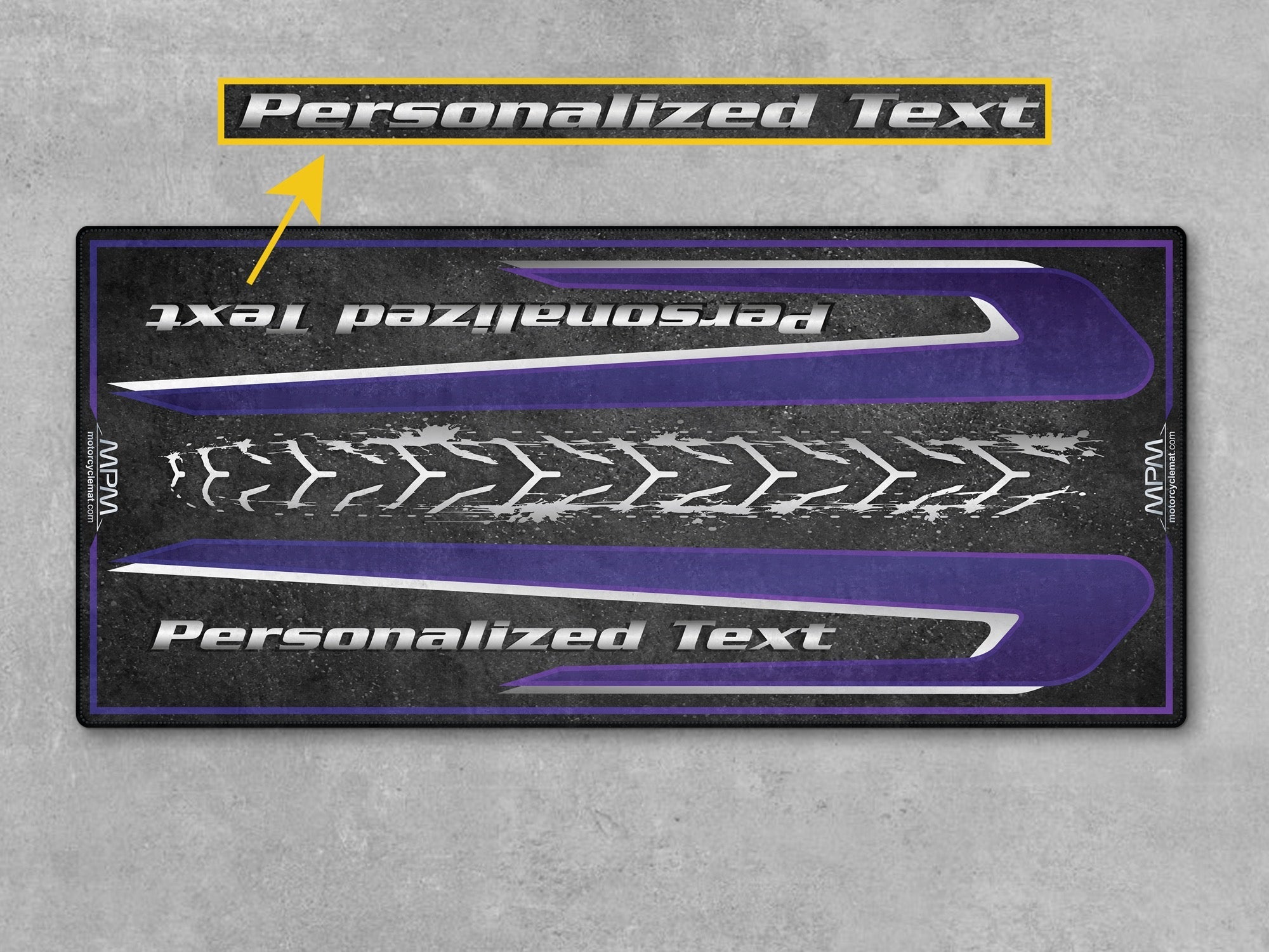 MPM Motorcycle Mat for Touring Motorcycle "Take the Long Way" - MM4311