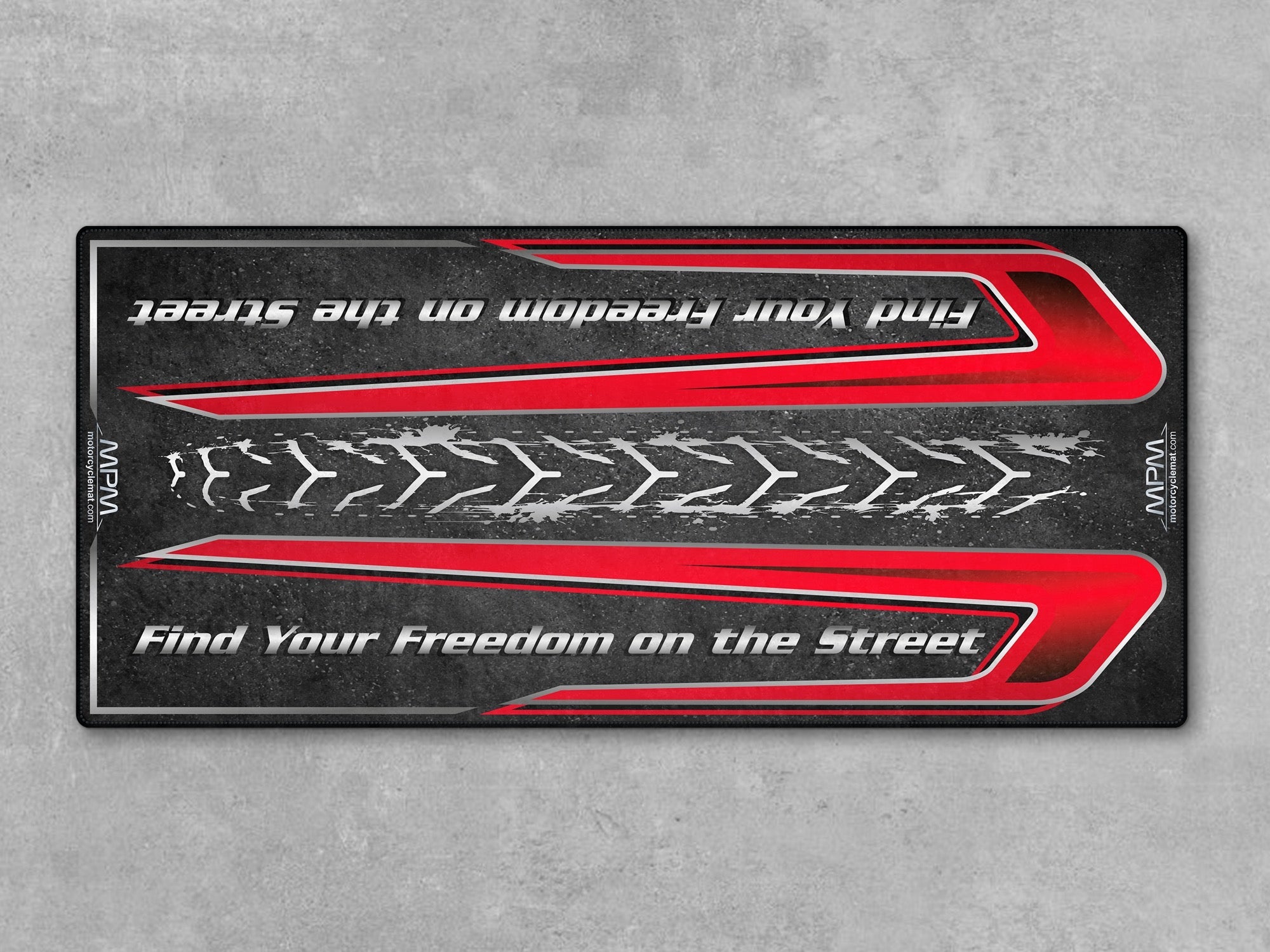 MPM Motorcycle Mat for Touring Motorcycle "Find Your Freedom on the Street" - MM4313