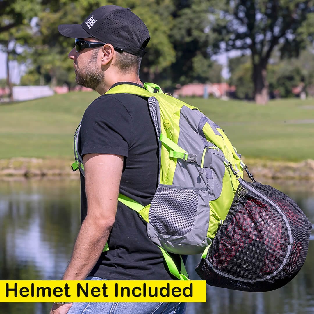 backpack for bike helmet Riderbag High Visibility Reflective Backpack |Riderbag Reflektor35, Adult Unisex, Size: 35 Large, Green