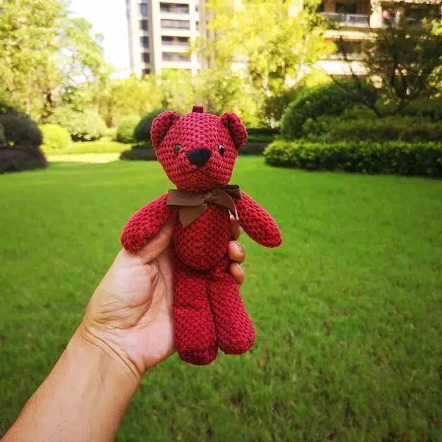 High Quality Soft 18-20CM Teddy Bear Stuffed Plush Toys Cute Dress Rabbit Pendant Dolls Gifts Birthday Wedding Party Decor