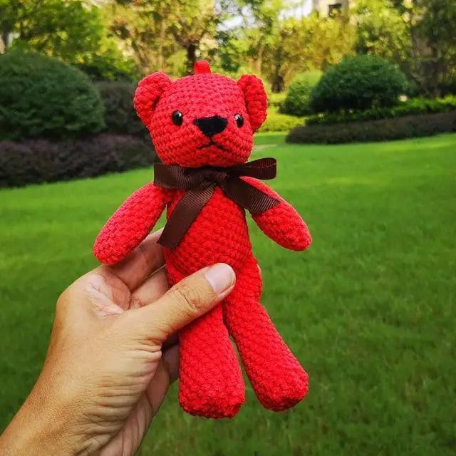 High Quality Soft 18-20CM Teddy Bear Stuffed Plush Toys Cute Dress Rabbit Pendant Dolls Gifts Birthday Wedding Party Decor