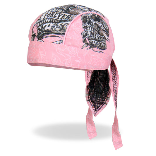 Banner Skull Lightweight Pink Headwrap HWH1087