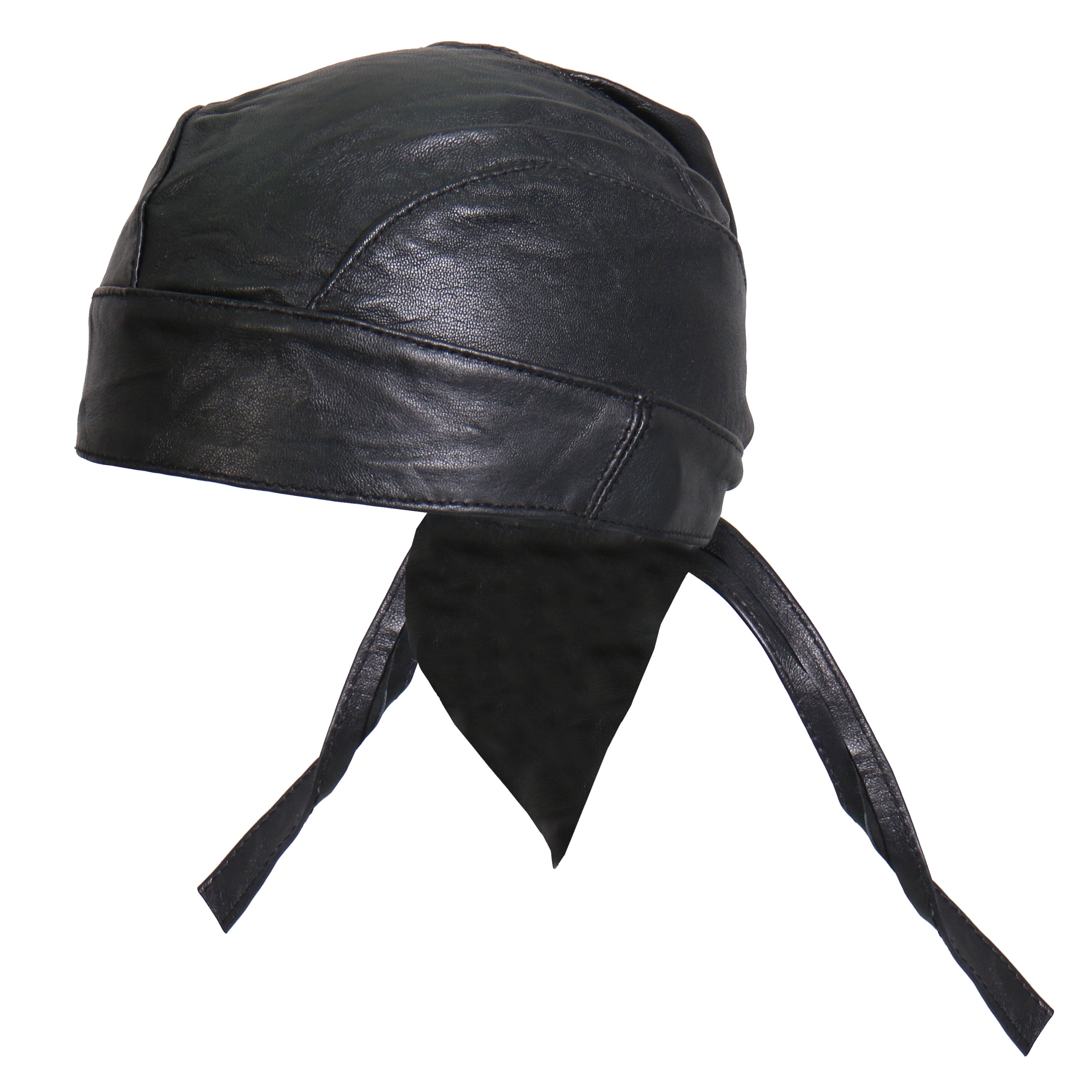 Medium Weight Black Leather Headwrap HWL1002