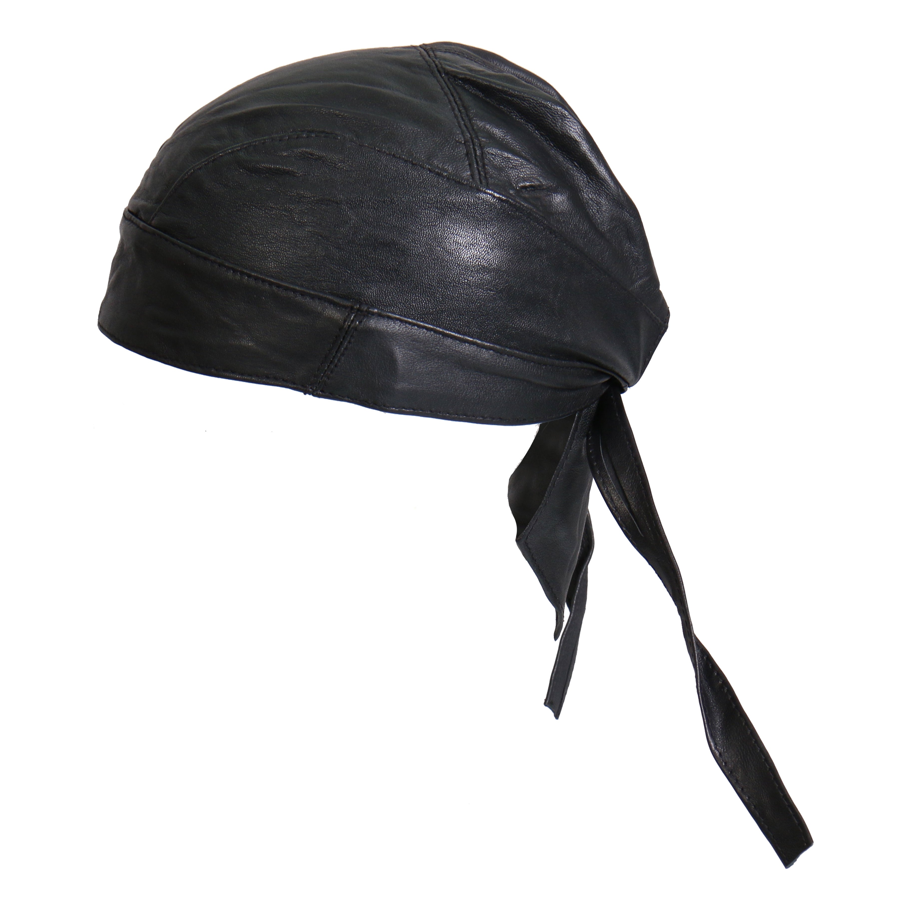 Medium Weight Black Leather Headwrap HWL1002