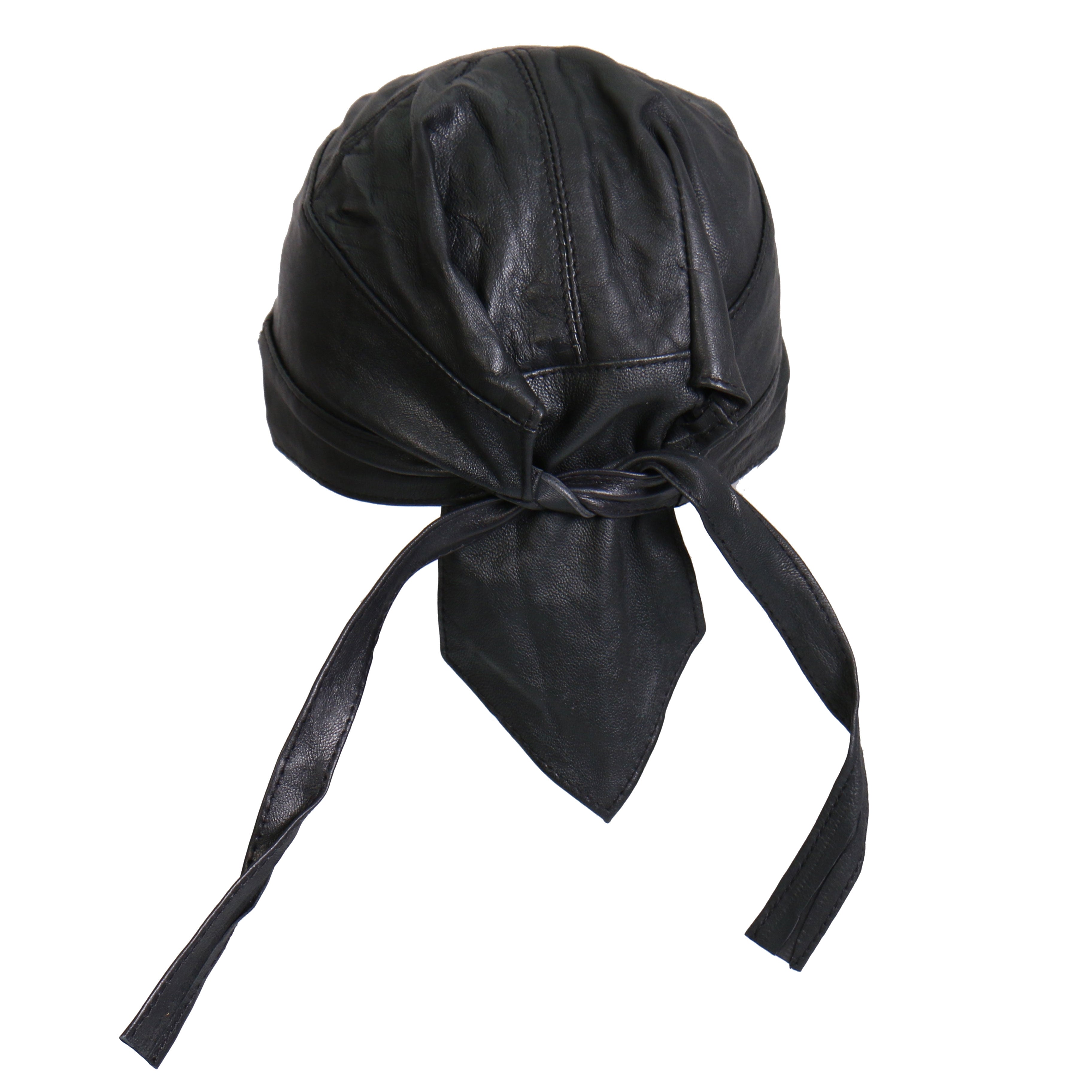 Medium Weight Black Leather Headwrap HWL1002