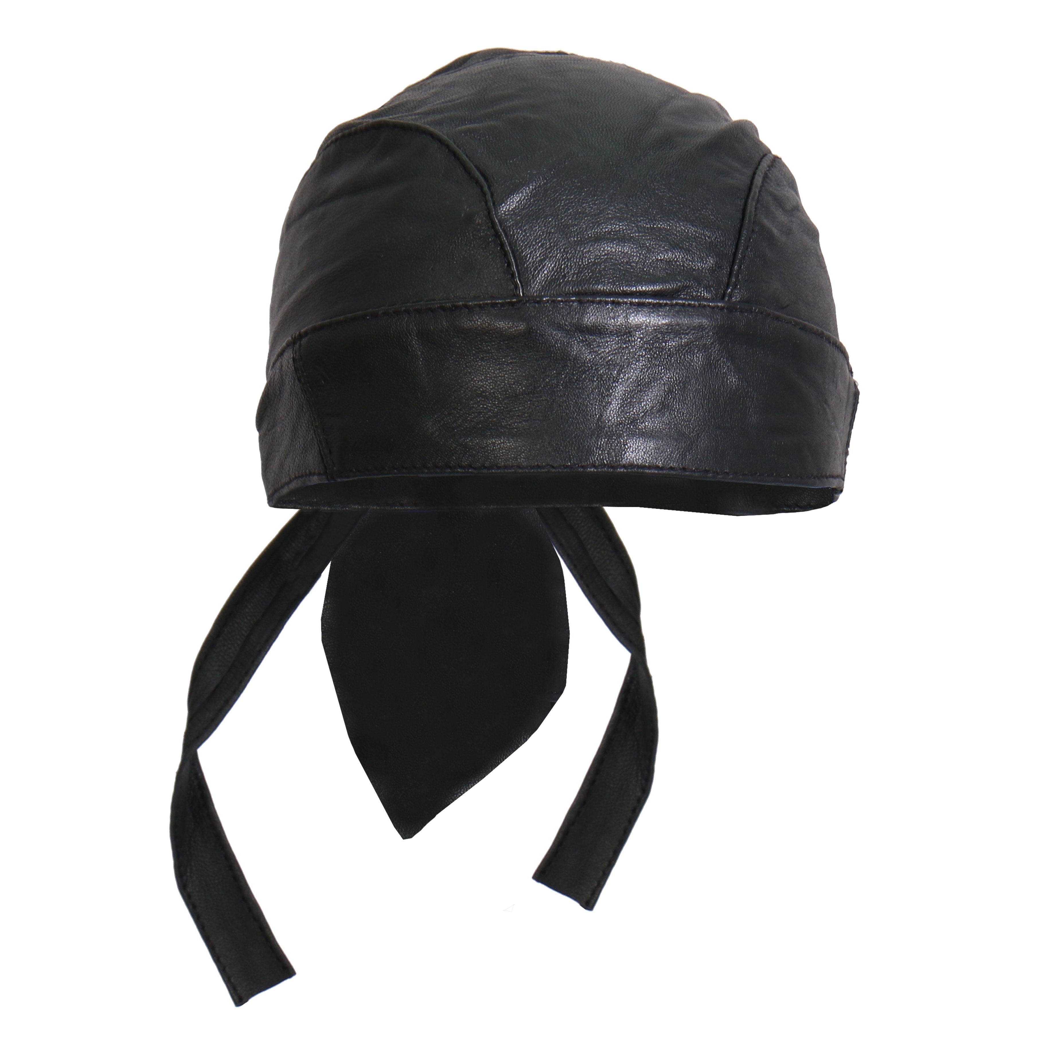 Medium Weight Black Leather Headwrap HWL1002