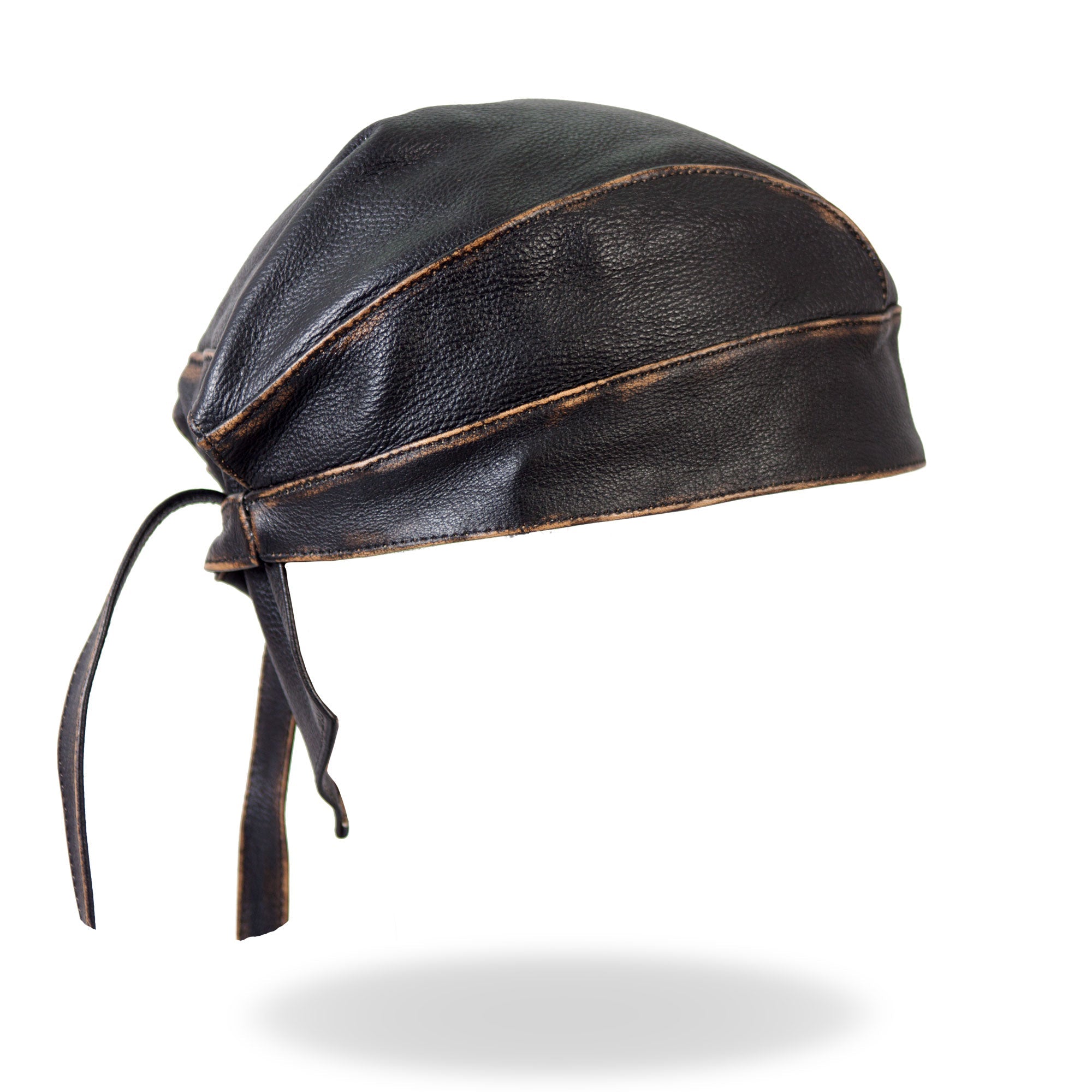 Brown Rub-Off Seam Medium Weight Leather Headwrap HWL1008