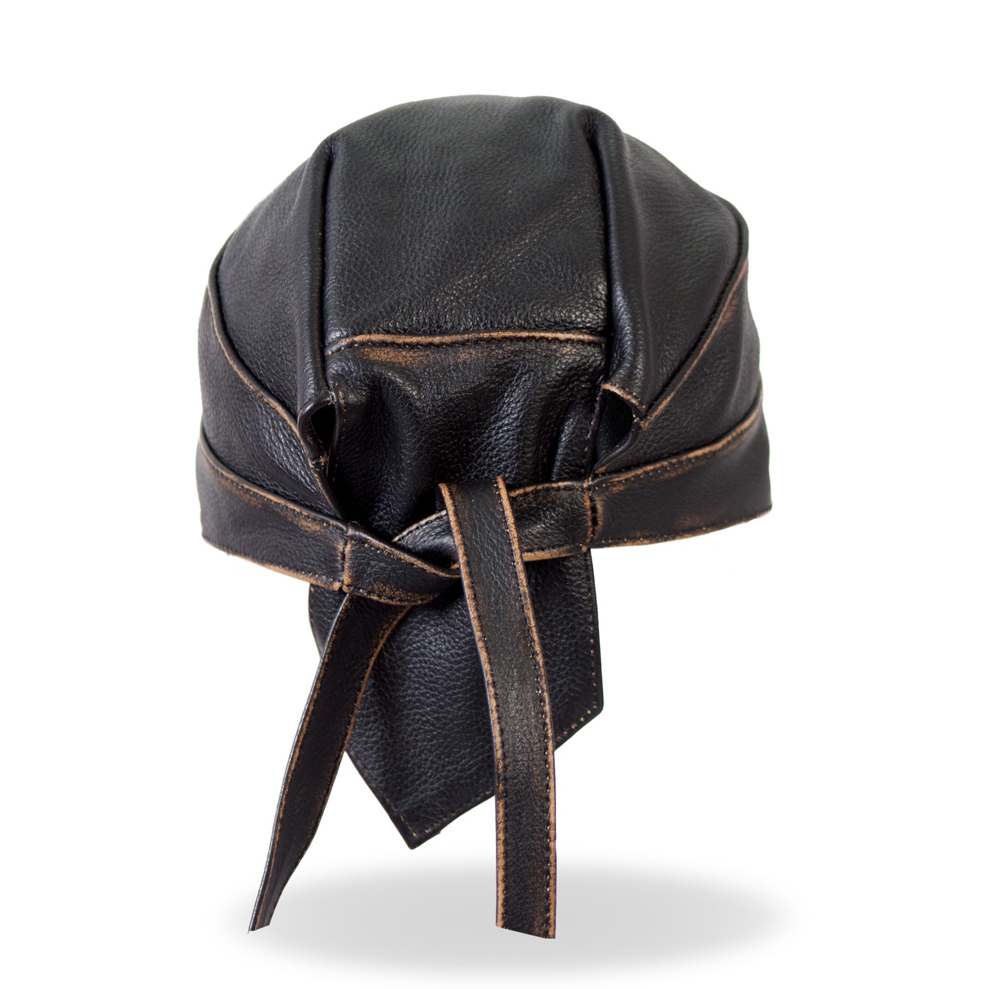 Brown Rub-Off Seam Medium Weight Leather Headwrap HWL1008