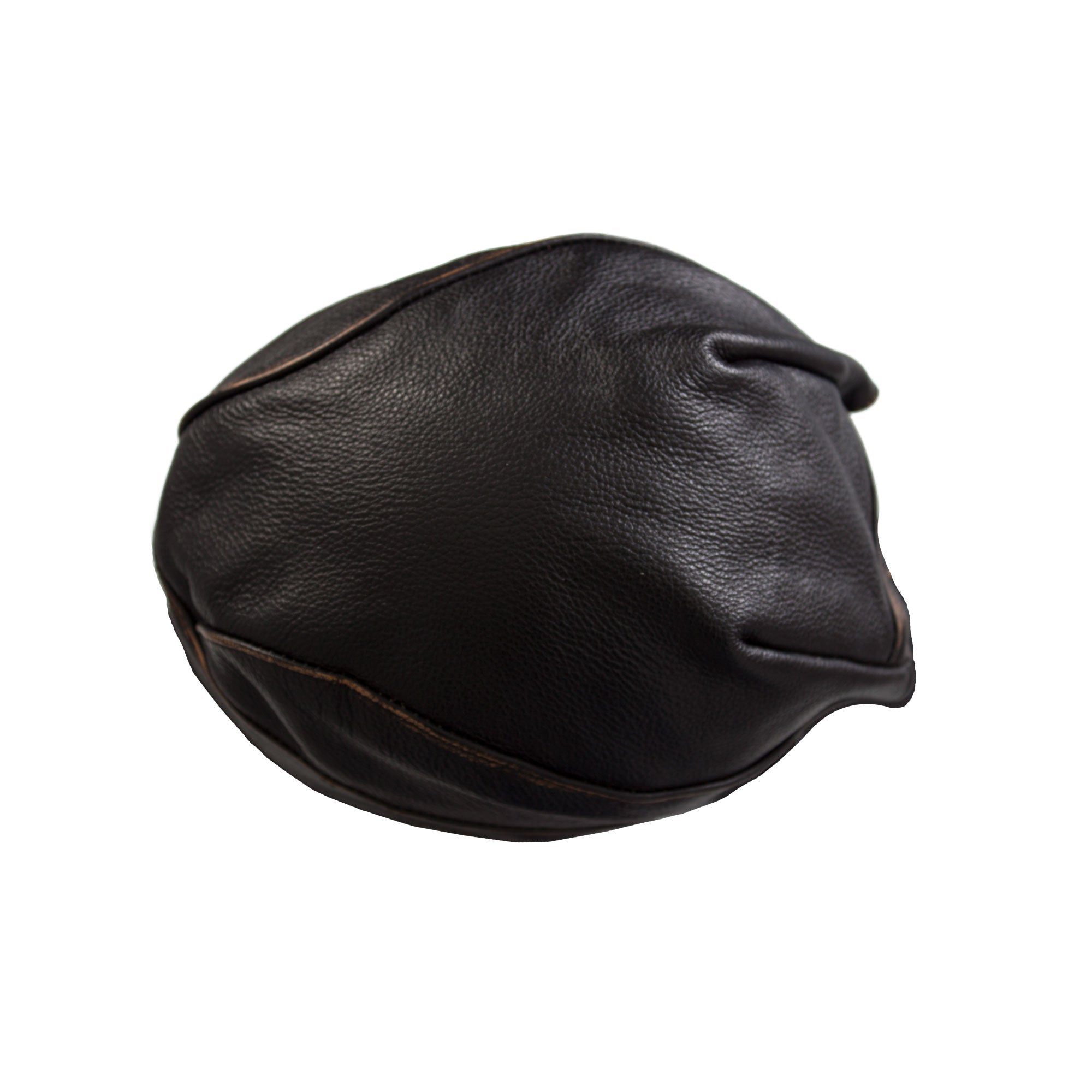 Brown Rub-Off Seam Medium Weight Leather Headwrap HWL1008