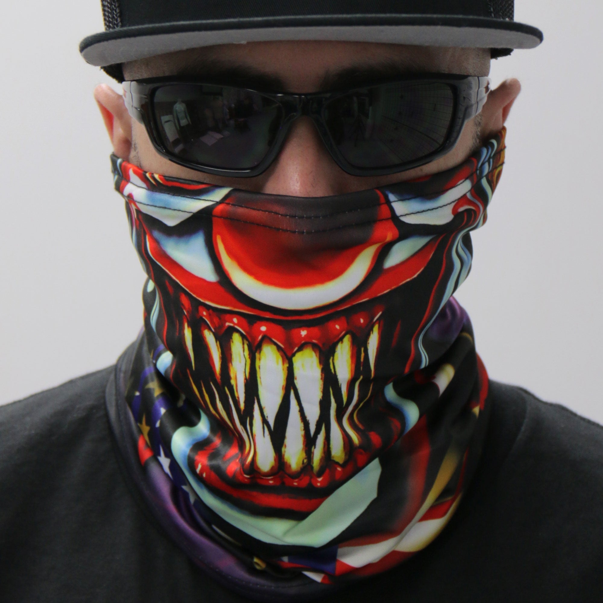 HWN2002 Circus Clown Neck Gaiter Mask