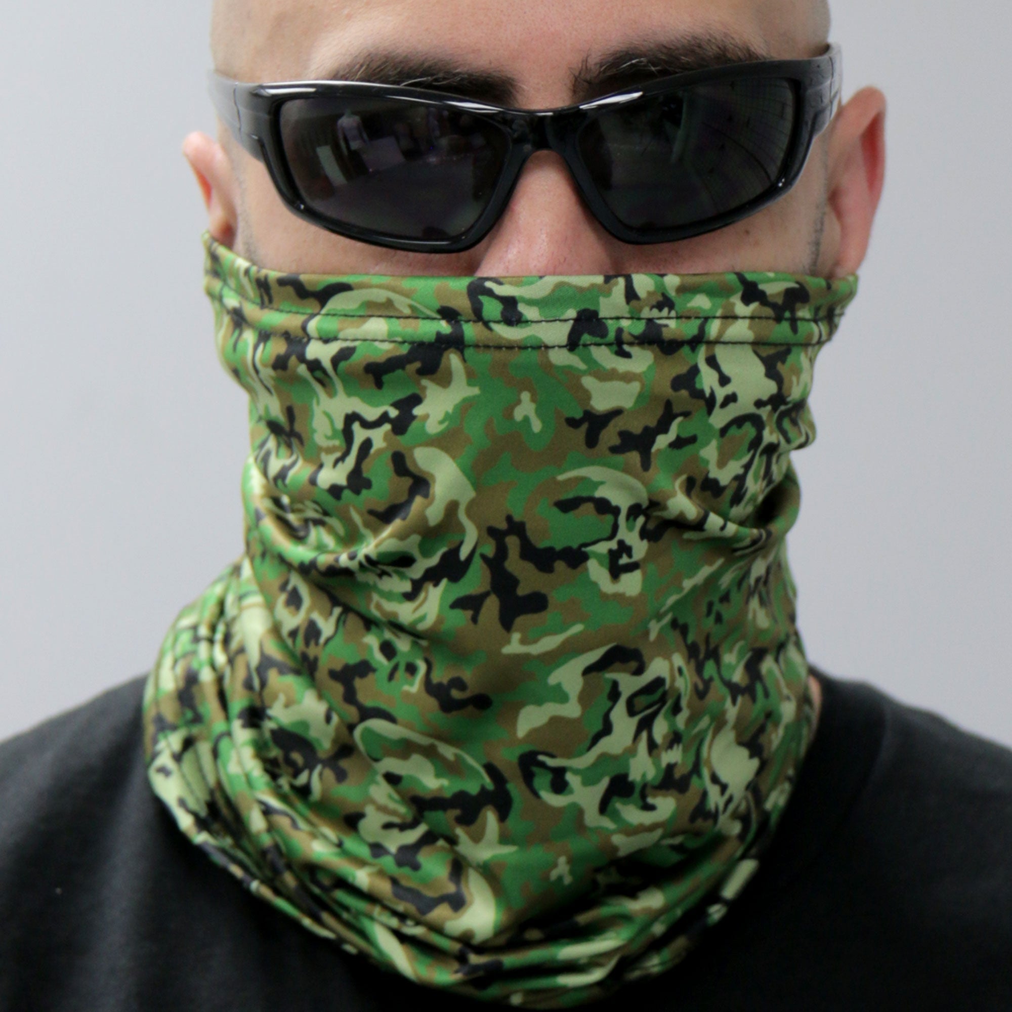 HWN2011 Camo Skull Pattern Neck Gaiter Mask