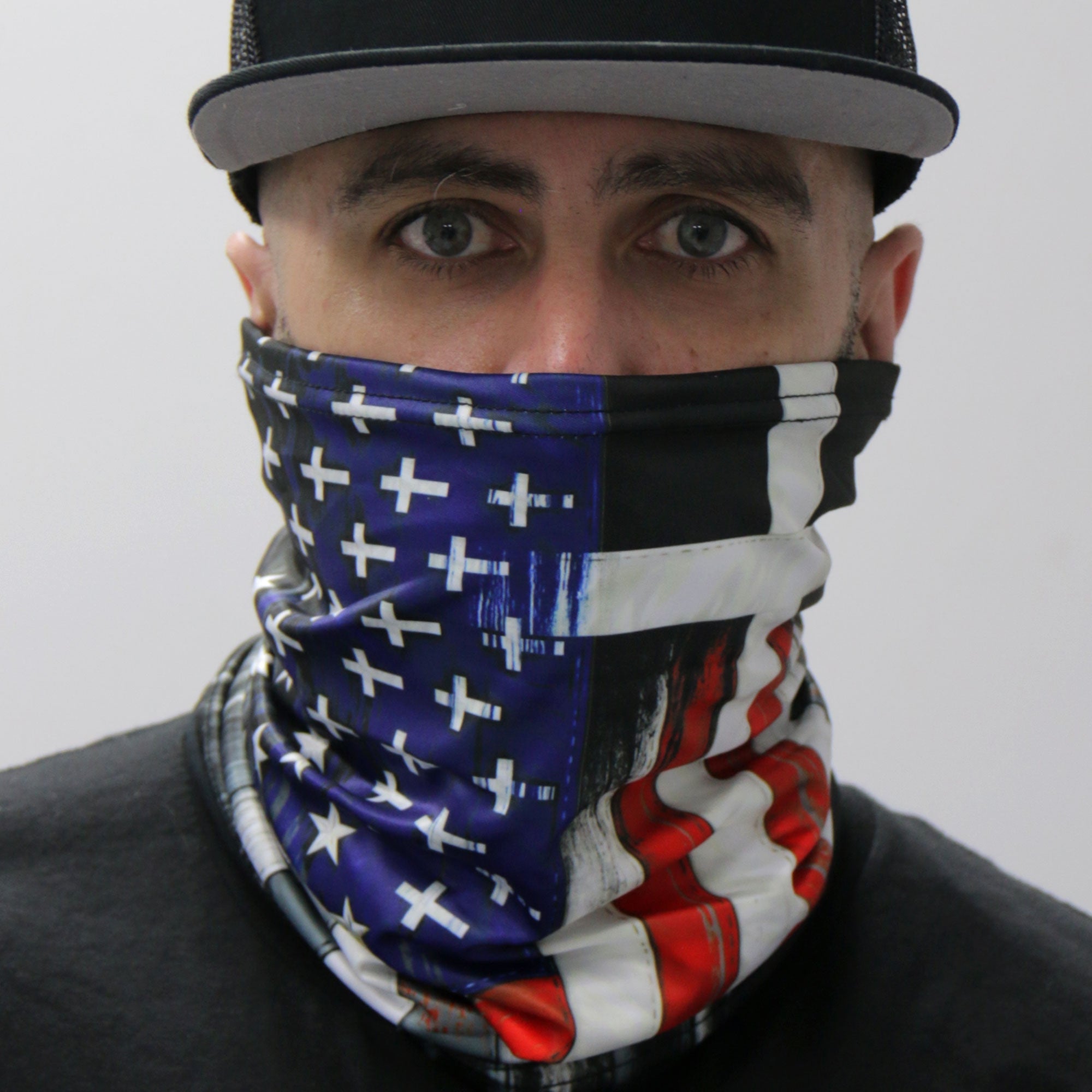 HWN2015 Flag Cross Neck Gaiter Mask