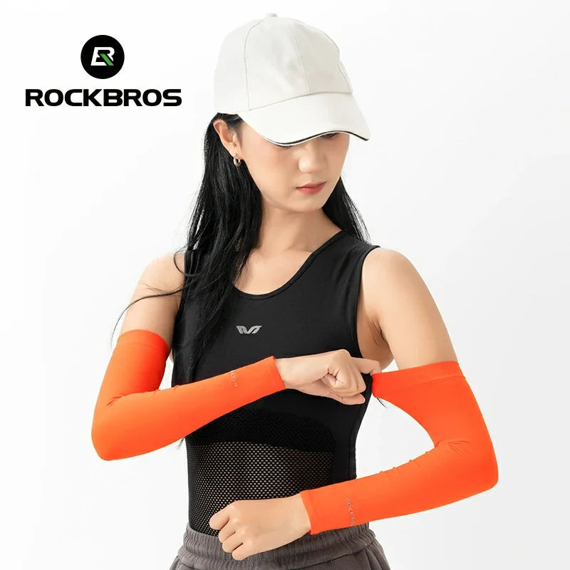 Cooling Ice Silk Arm Sleeves Breathable UV Protection