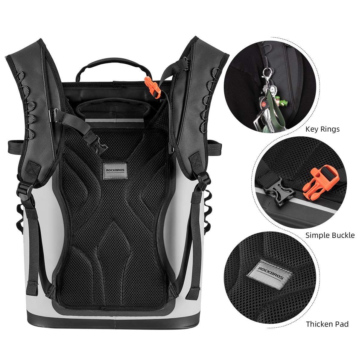 ROCKBROS Soft Cooler Waterproof 36 Can Insulated Leak Proof Soft Backpack