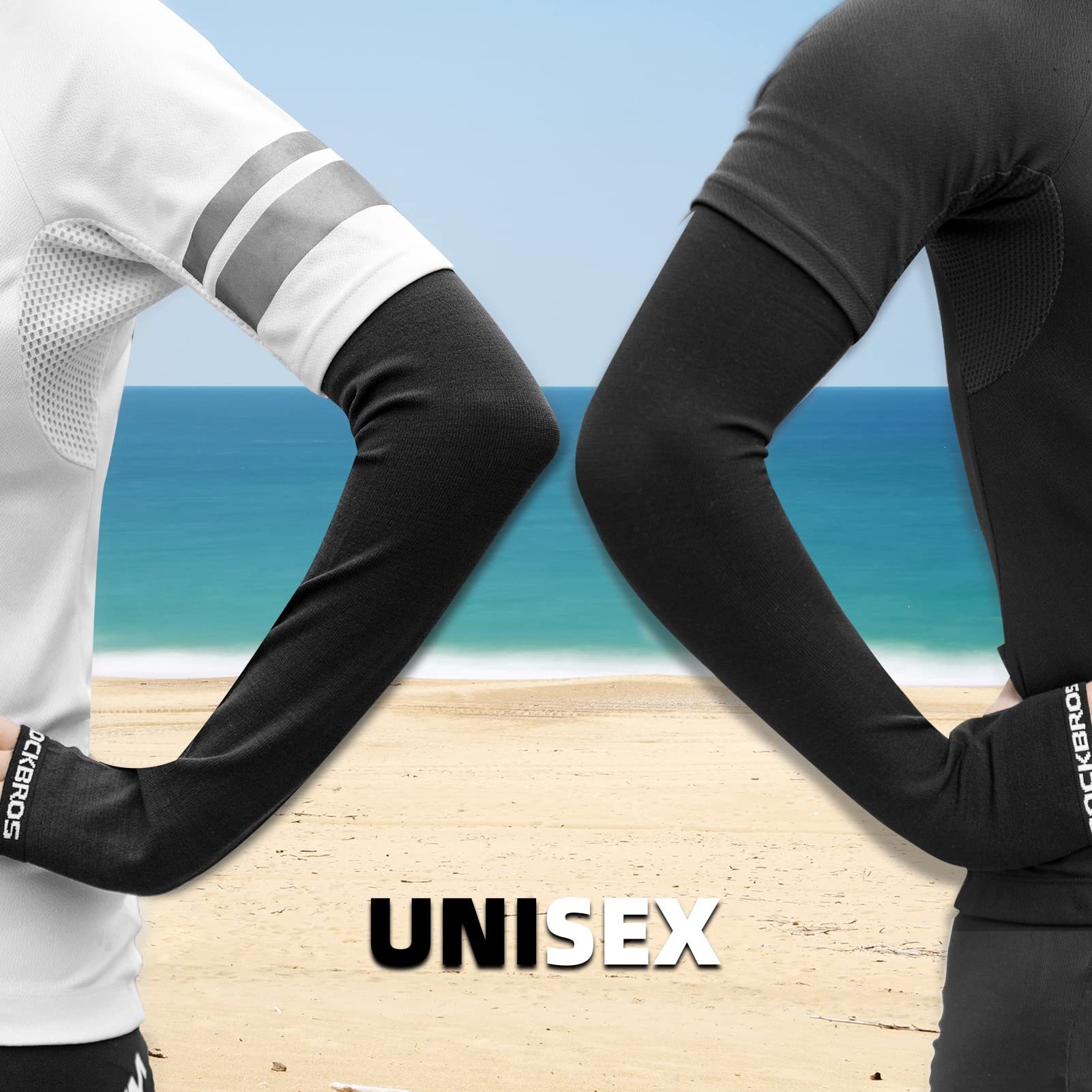 ROCKBROS Winter Knit Arm Warmers, Long Fingerless Sleeves for Women Men