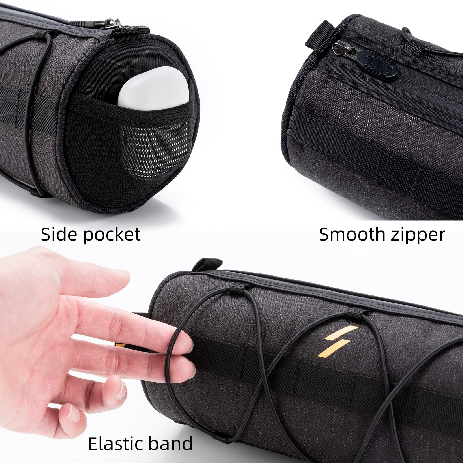 ROCKBROS Small Handlebar Bag Handy Front Bike Storage Pouch with Shoulder Strap Ideal