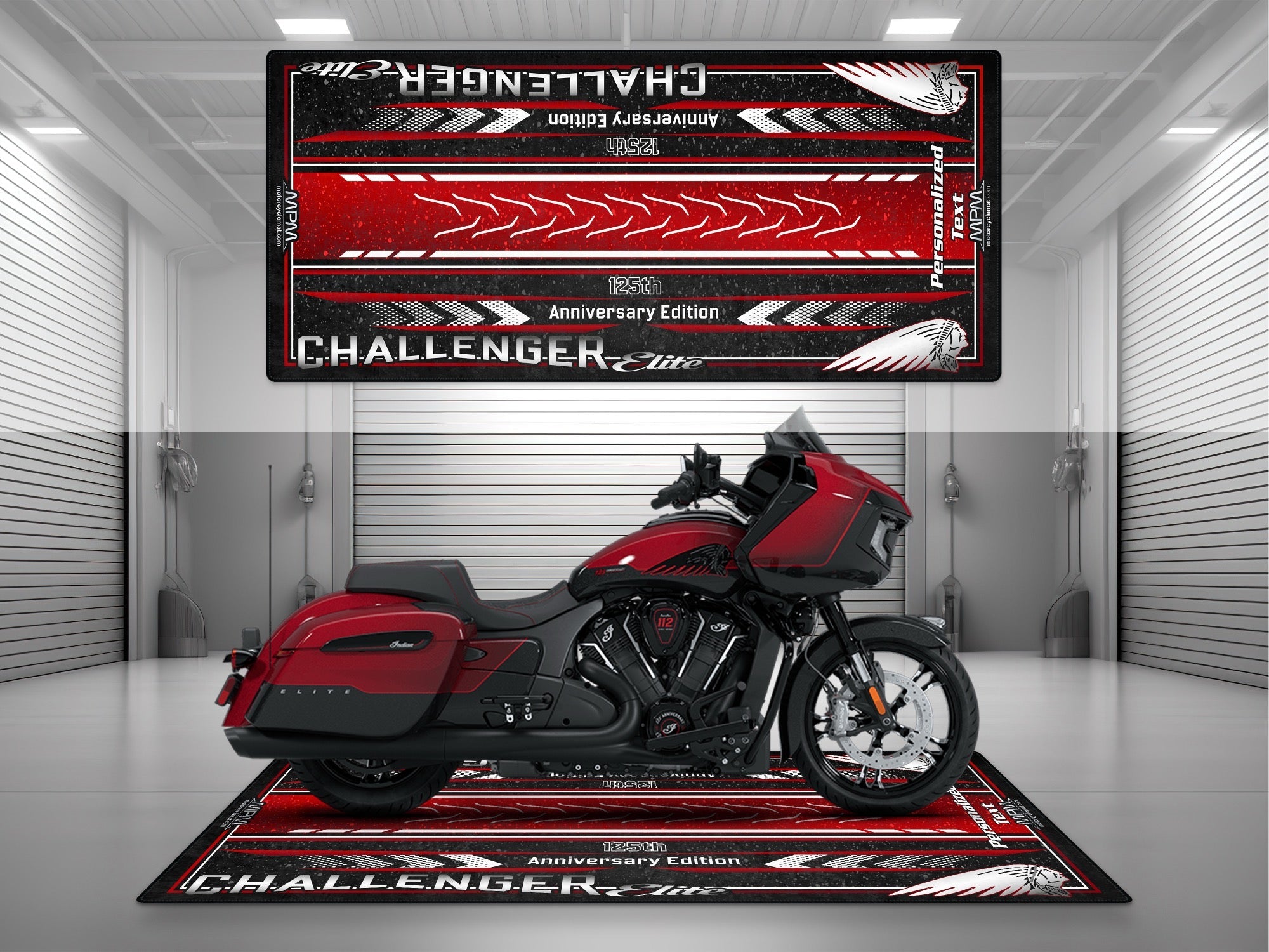 MPM Motorcycle Mat for Indian Challenger 125th Anniversary - U311
