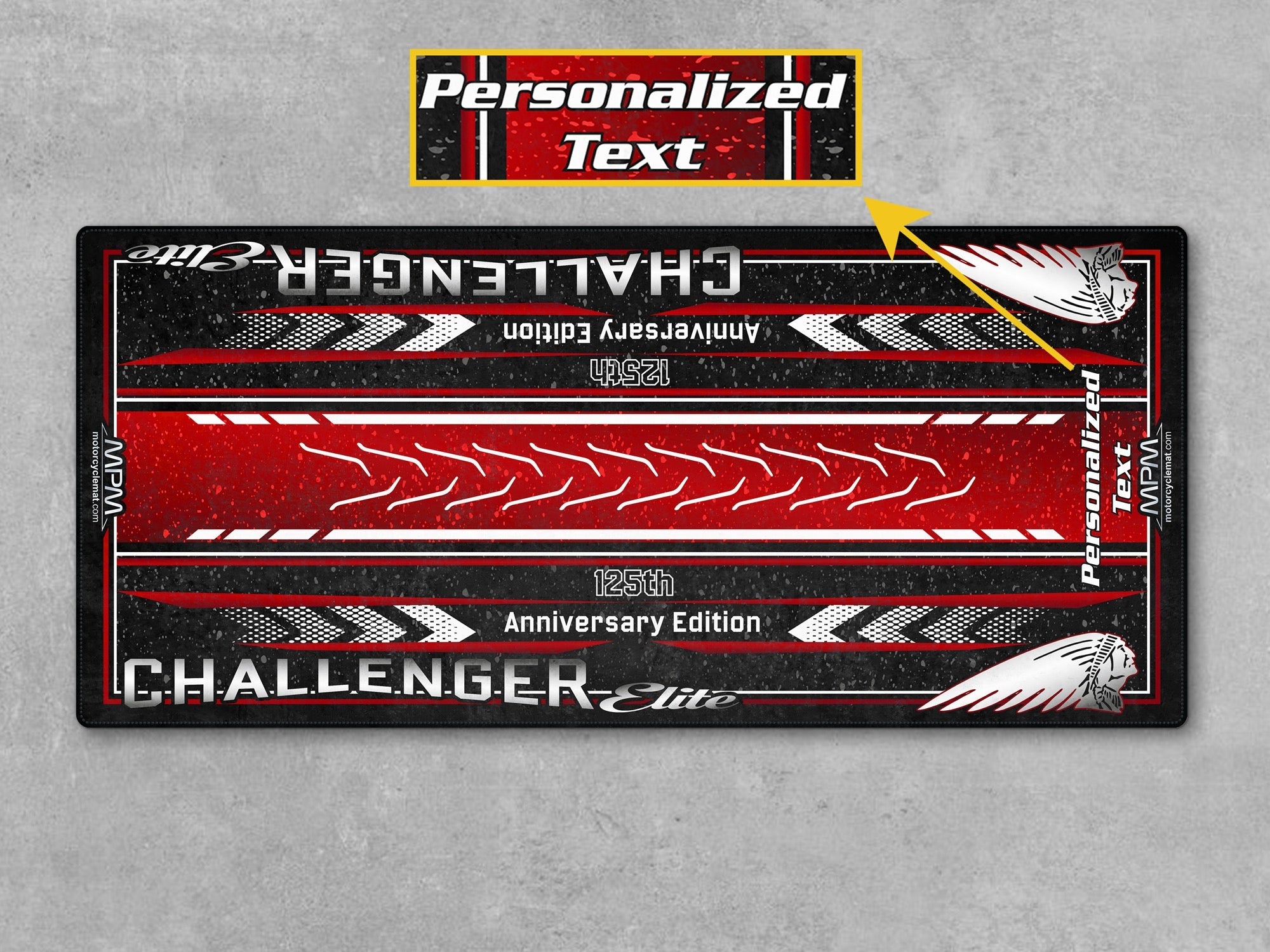 MPM Motorcycle Mat for Indian Challenger 125th Anniversary - U311