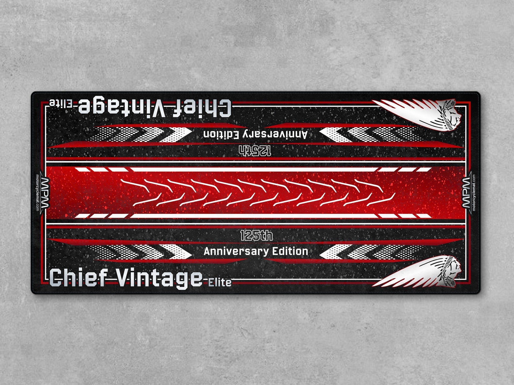 MPM Motorcycle Mat for Indian Chief Vintage 125th Anniversary - U312