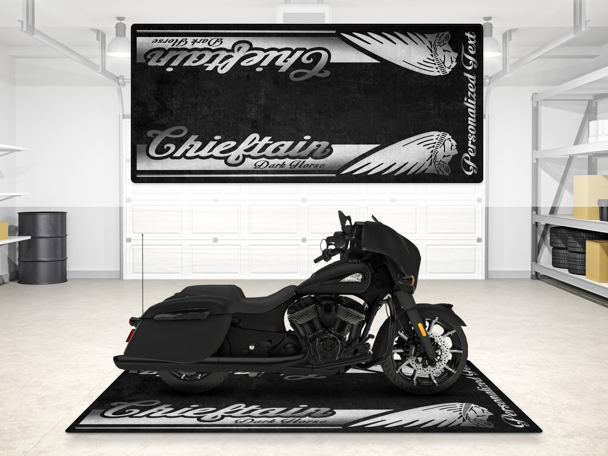 MPM Motorcycle Mat for Indian Chieftain Dark Horse - MM7328