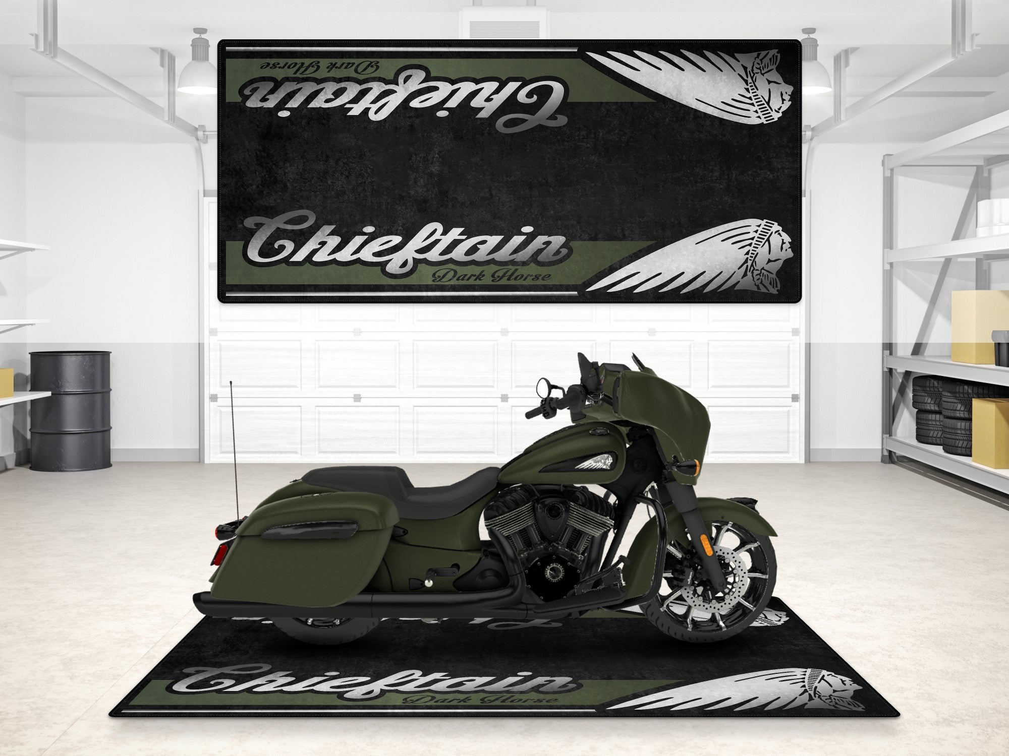 MPM Motorcycle Mat for Indian Chieftain Dark Horse - MM7328