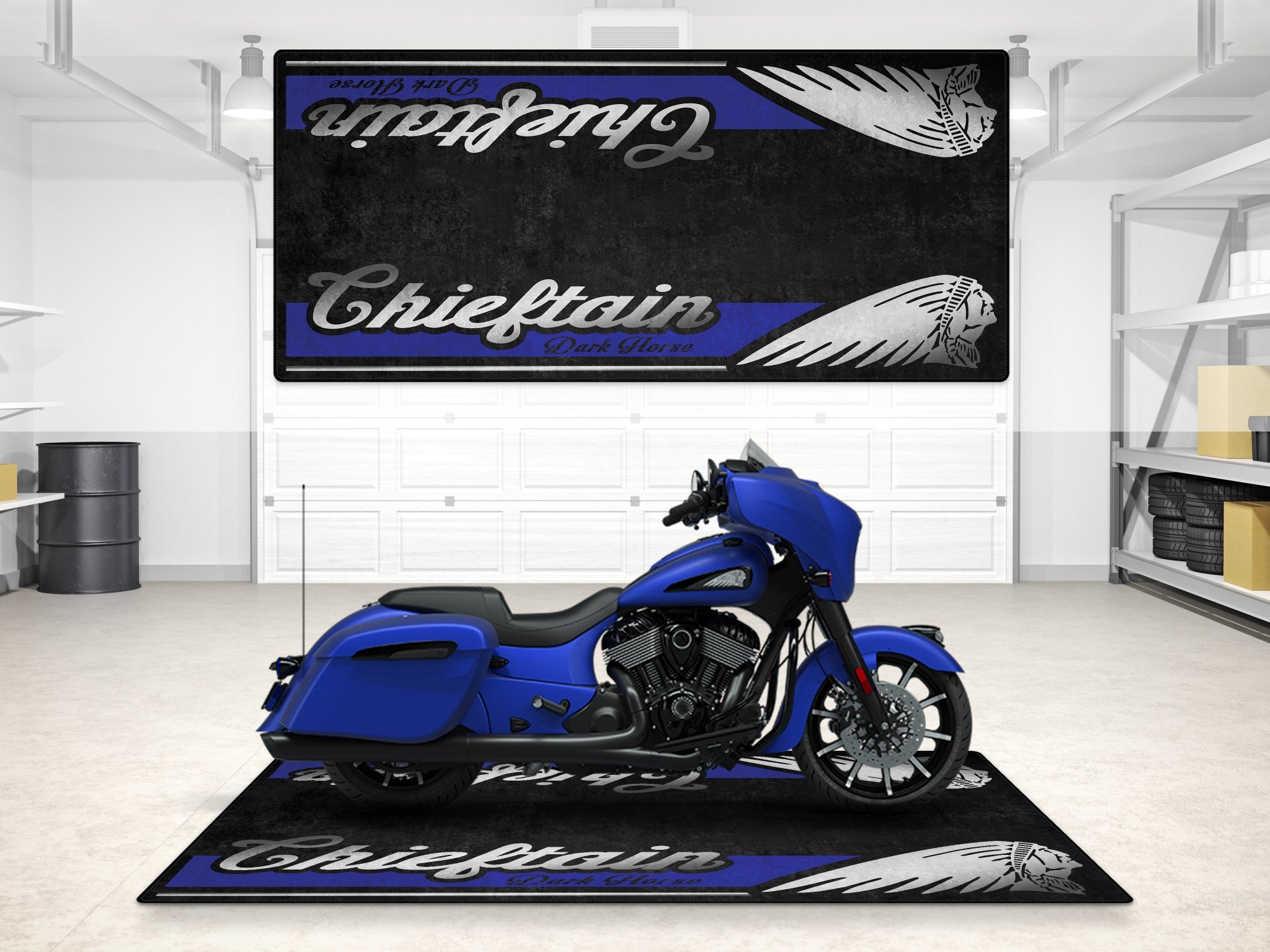 MPM Motorcycle Mat for Indian Chieftain Dark Horse - MM7328