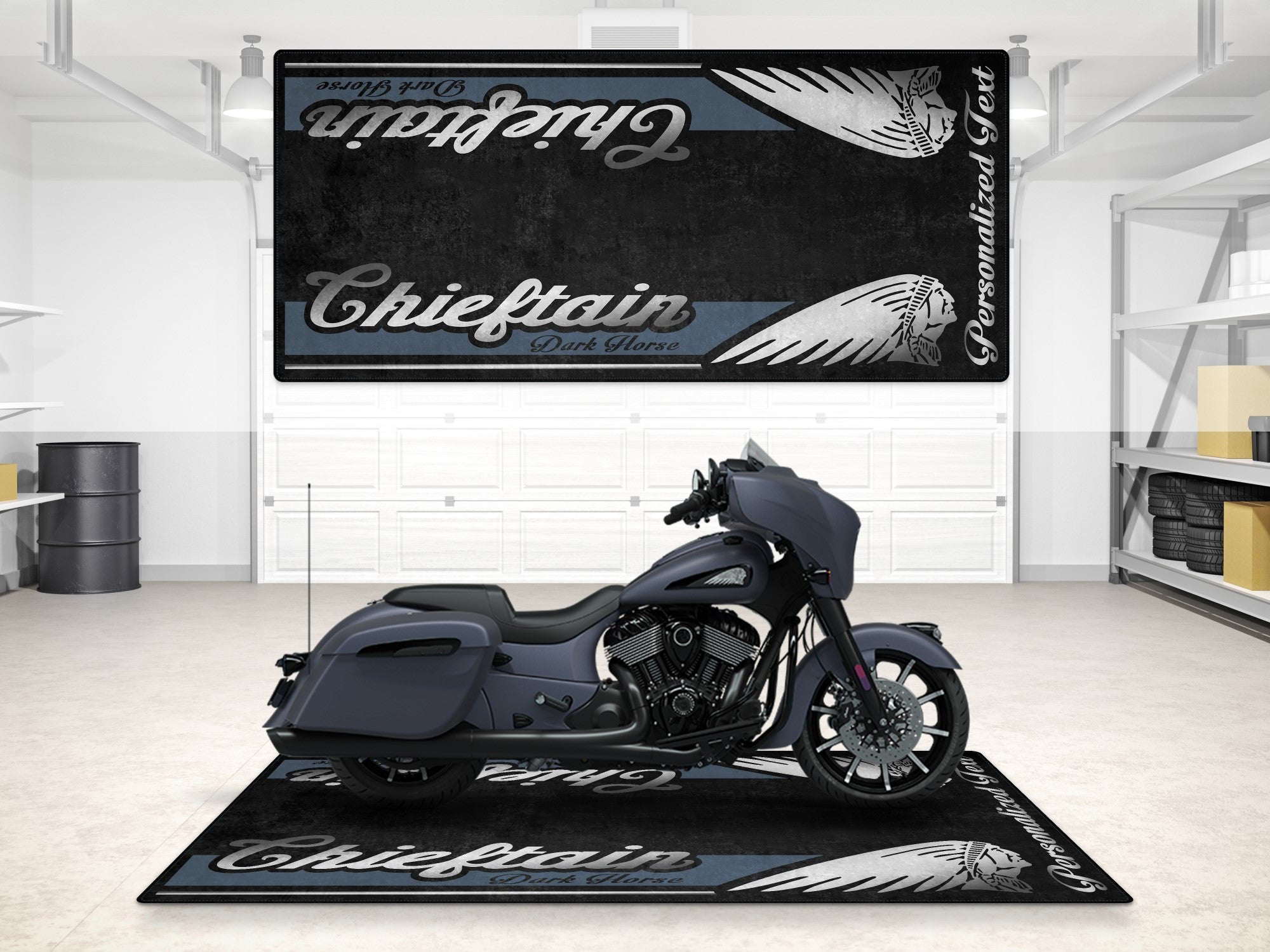 MPM Motorcycle Mat for Indian Chieftain Dark Horse - MM7328